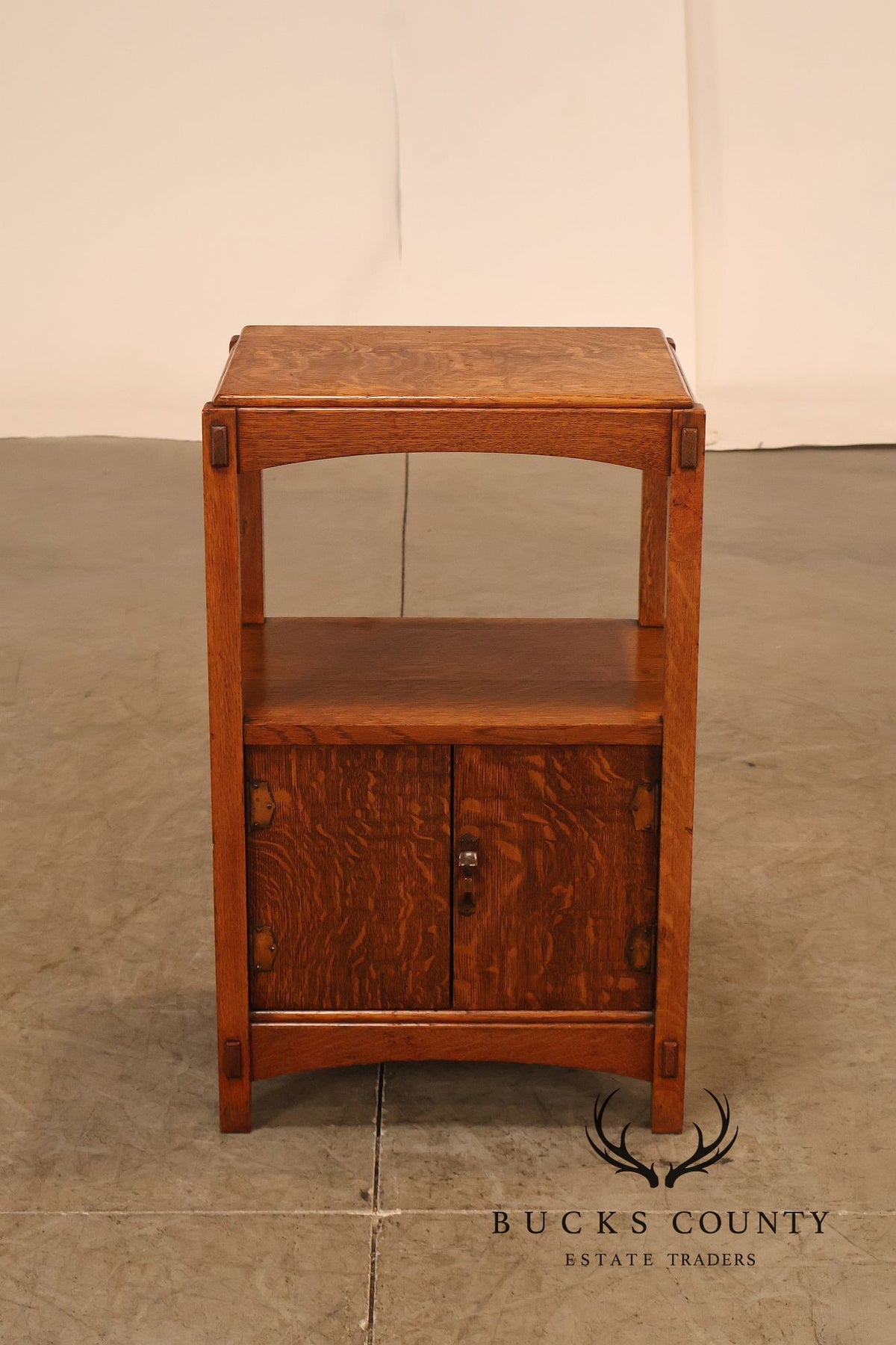 Antique Charles P. Limbert Mission Oak Somno Stand