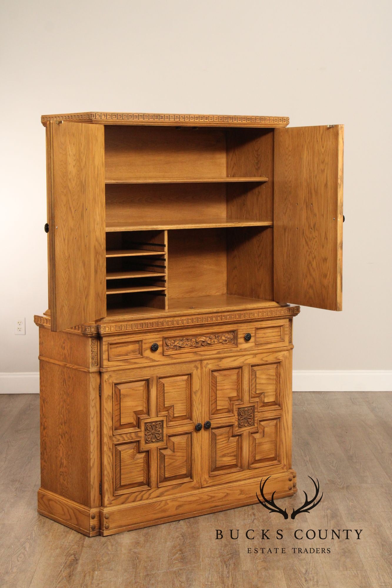 Romweber Viking Oak Vintage Two Door Cabinet