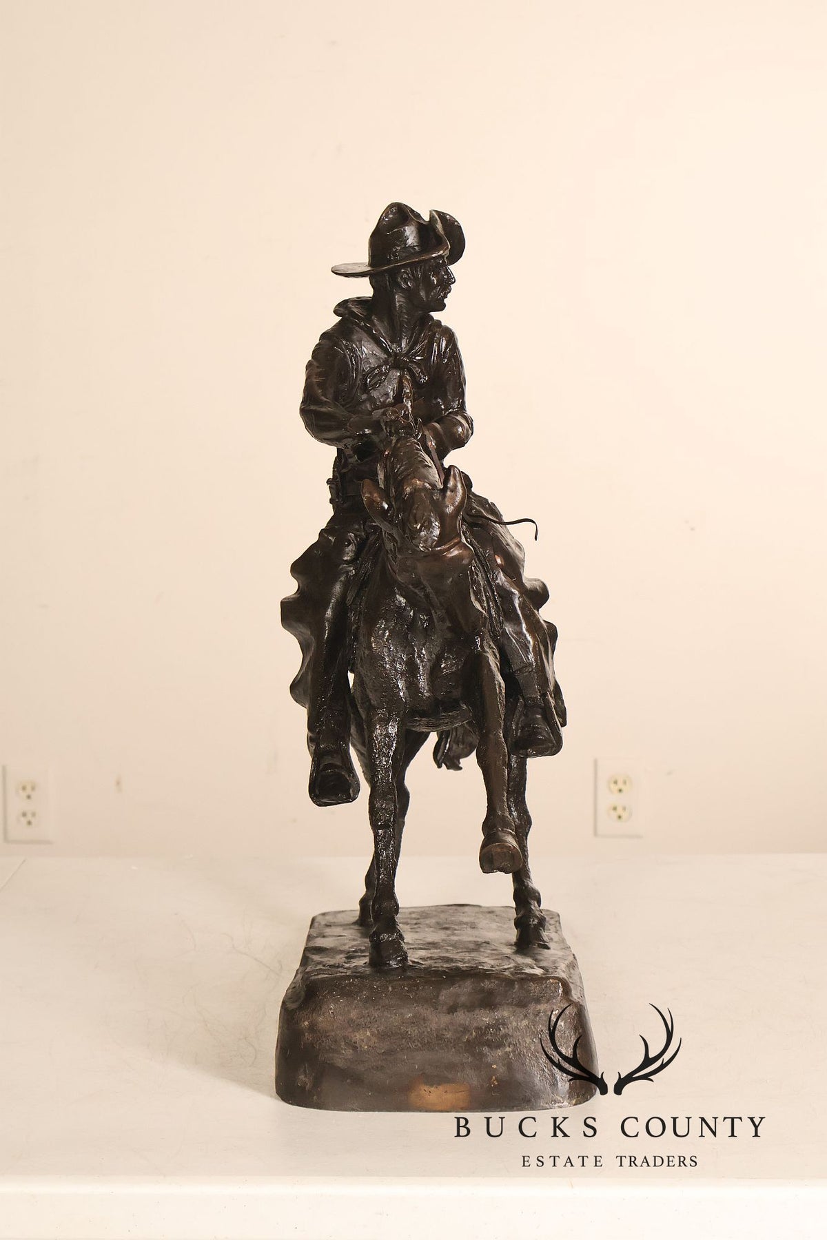 Frederick Remington Bronze Sculpture, 'The Cowboy'
