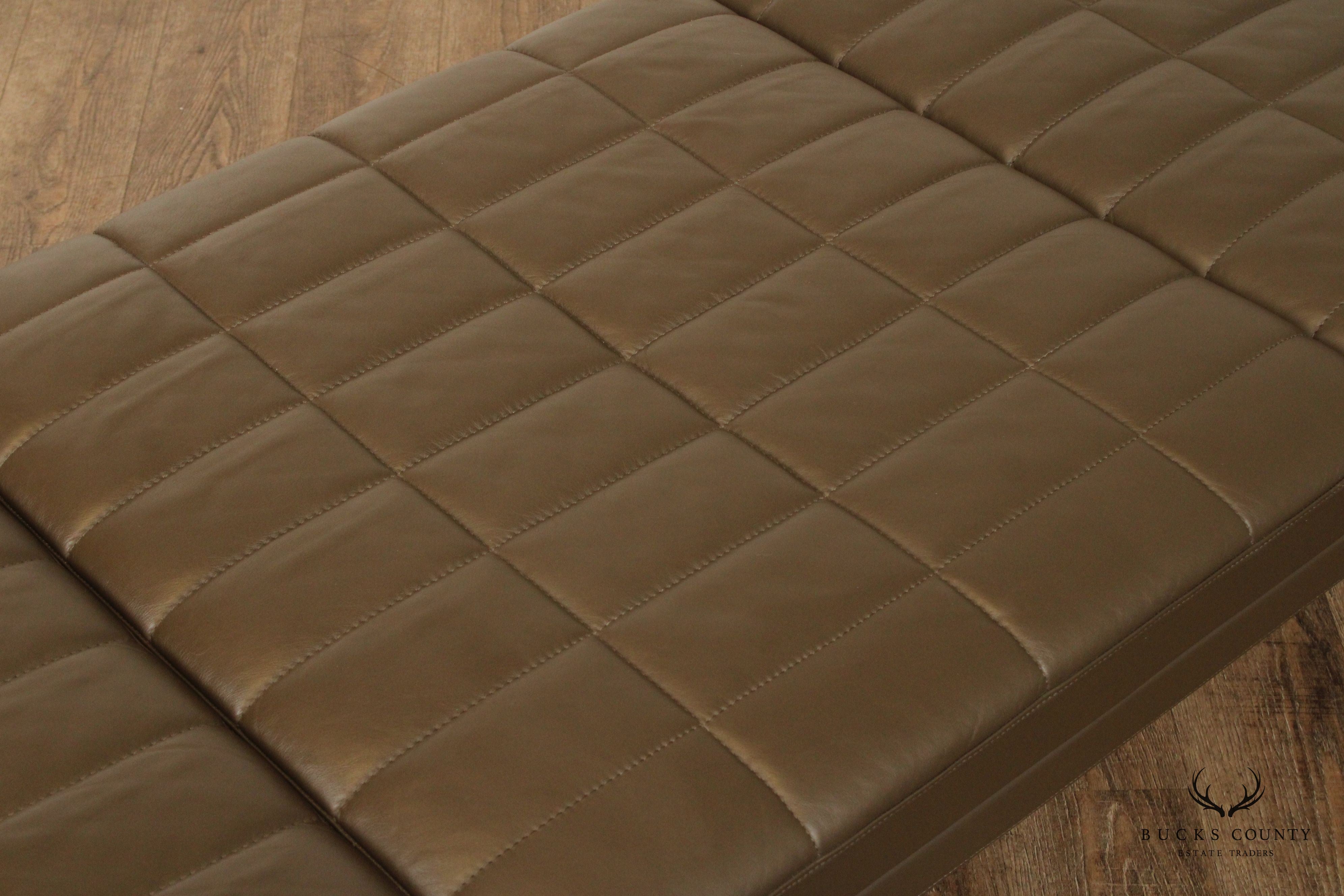 GEIGER INTERNATIONAL QUILTED LEATHER MUSEUM TUXEDO BENCH
