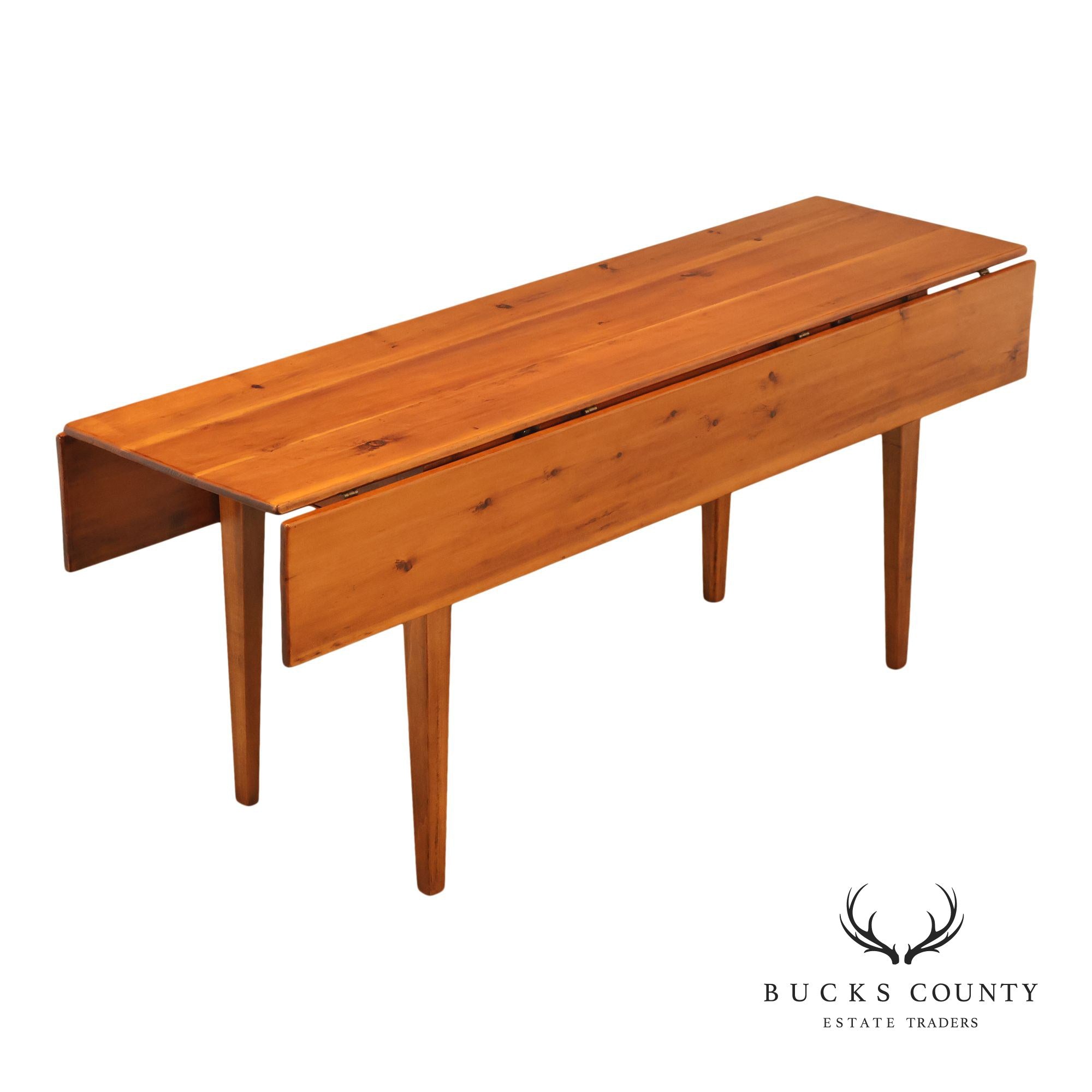 Stephen Von Hohen Primitive Pine Drop Leaf Dining Table