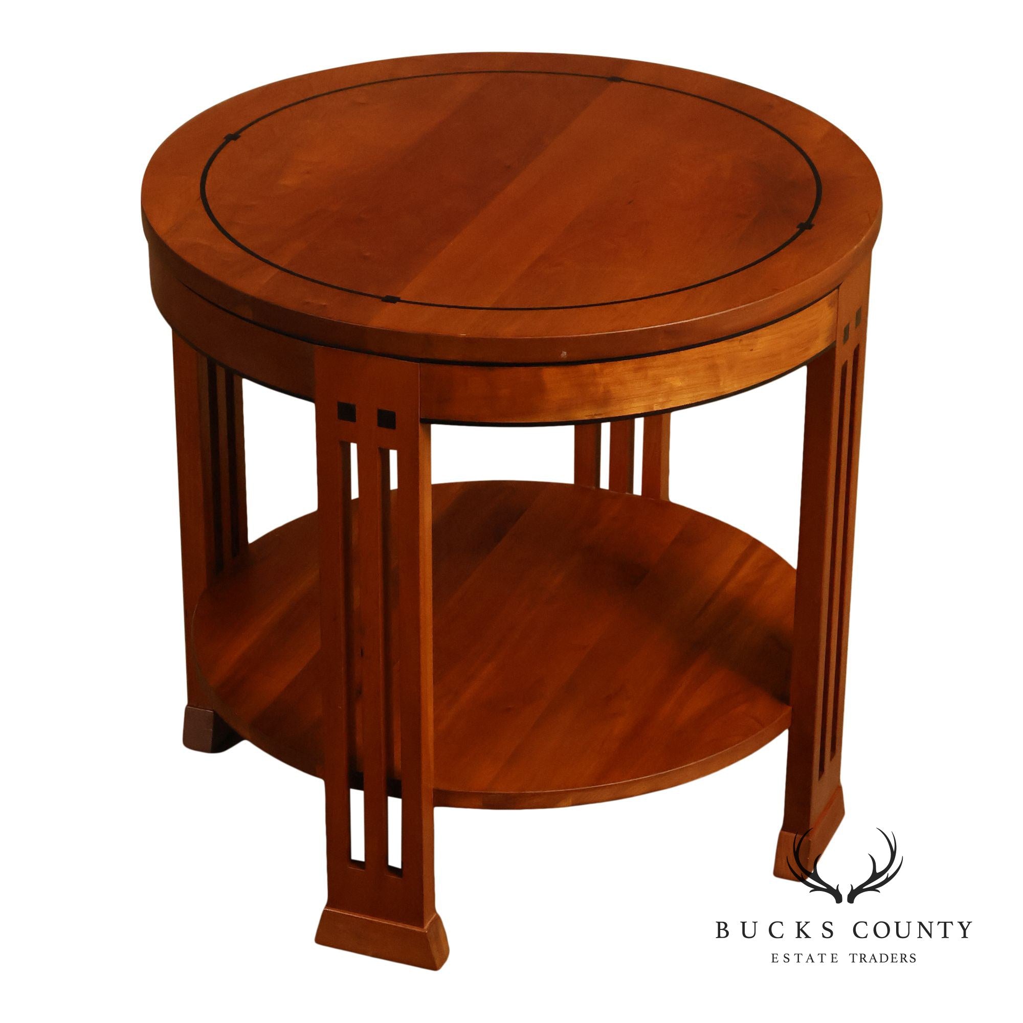 Stickley 21st Century Collection Round Cherry Lamp Table