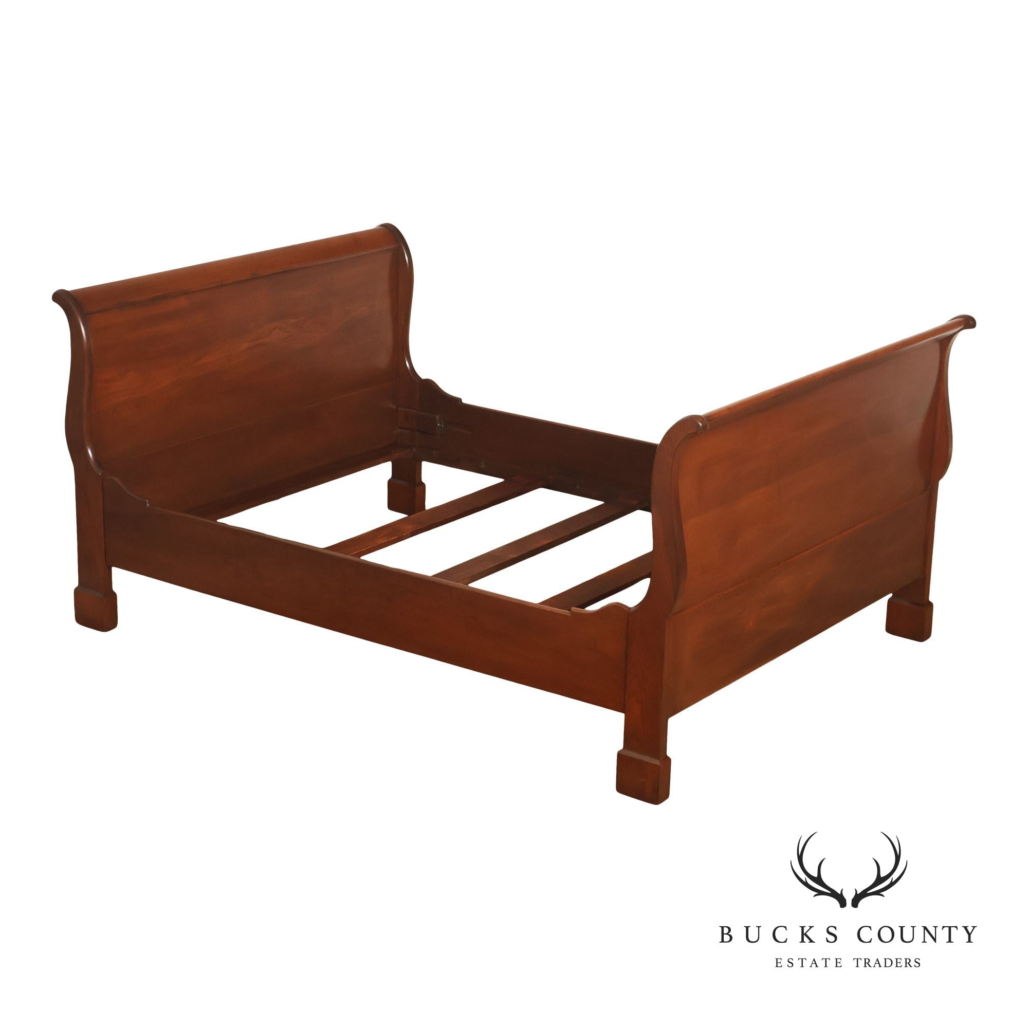 Antique Traditional Full Size Mahogany Sleigh Bed