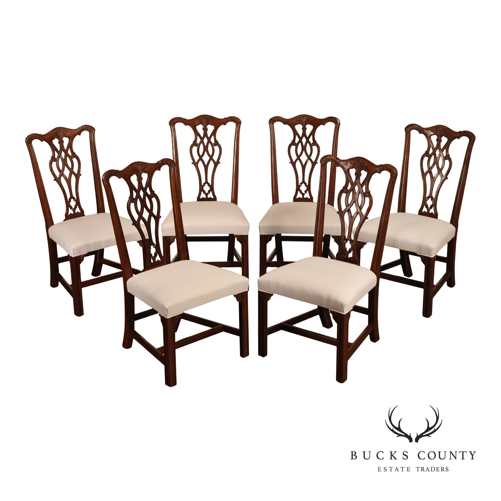 Chippendale Style Set of Six Mahogany Dining Chairs