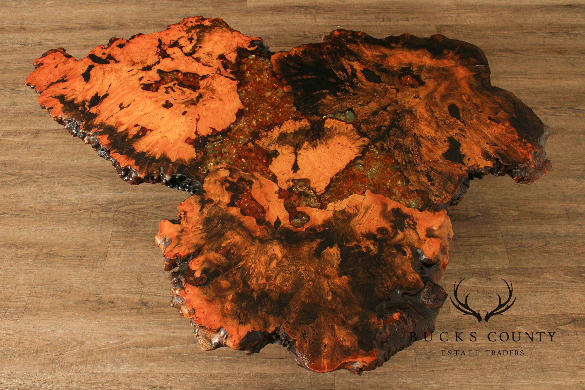 The Burlwood Co. Star Dust Redwood Burl Live Edge Coffee Table