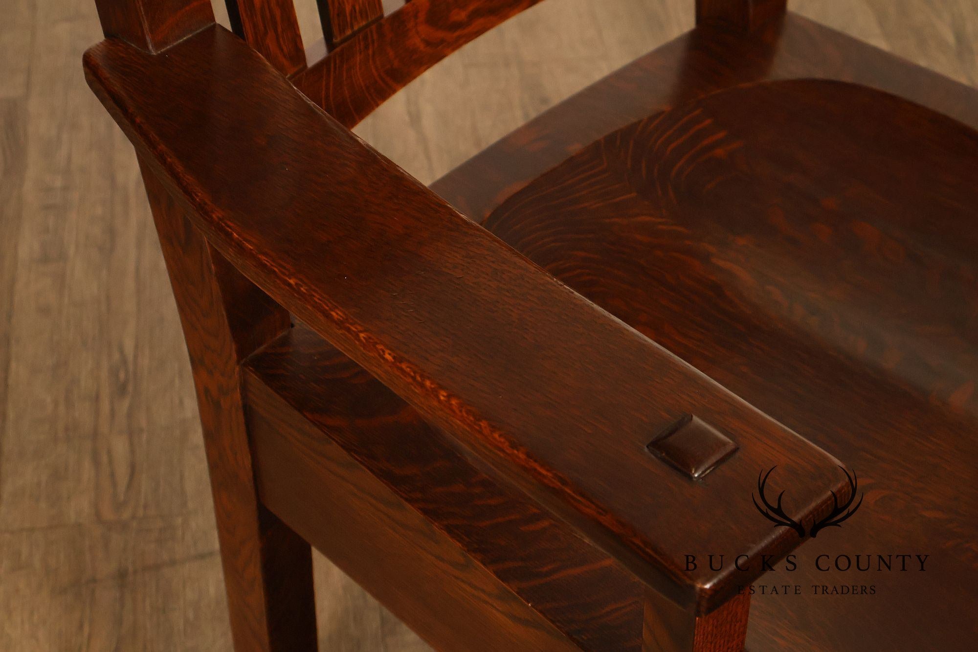 Stickley Mission Collection Set of Six Cottage Oak Dining Chairs