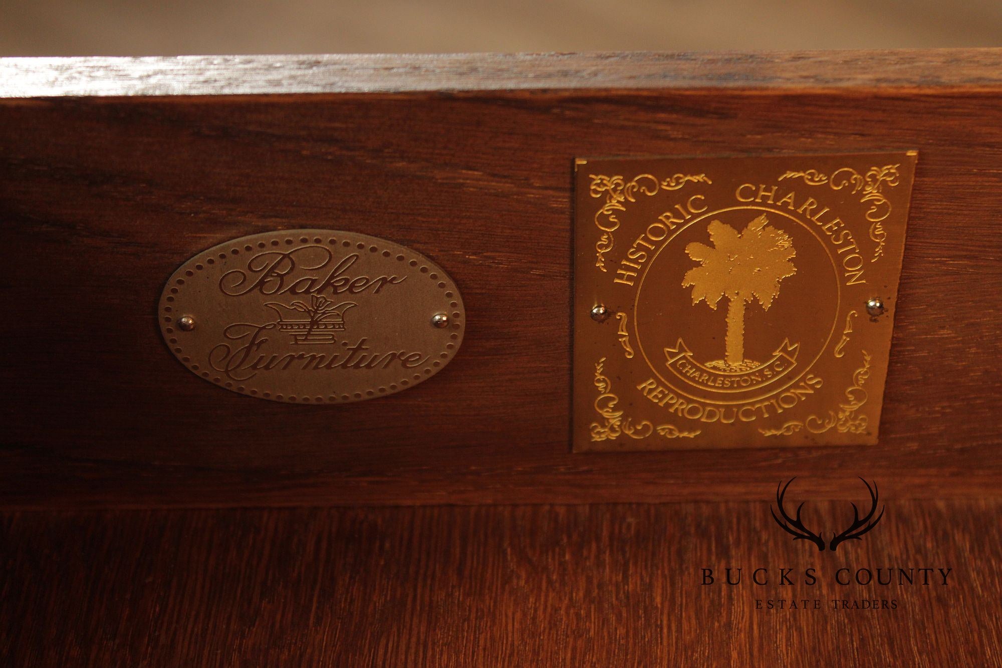 Baker Historic Charleston Collection Chippendale Style Mahogany Secretary Desk