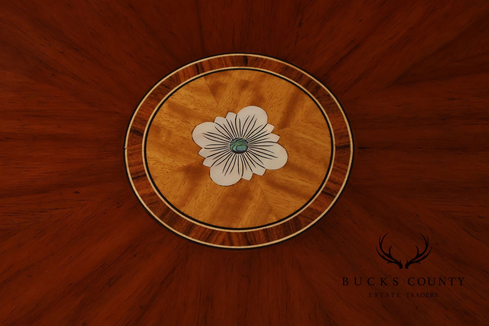 Theodore Alexander Pair of 'Paulette' Mahogany Side Tables