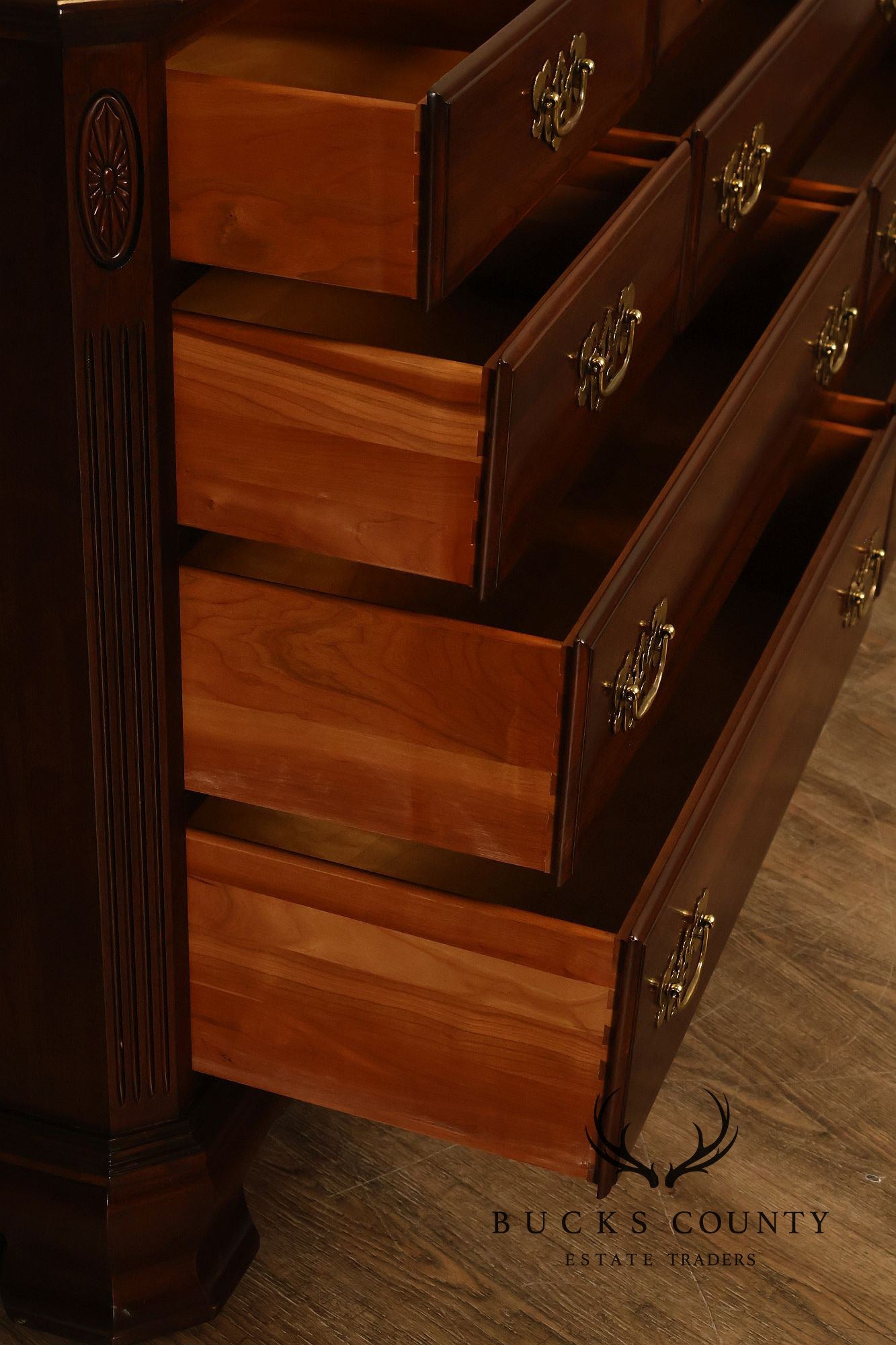Ethan Allen 'Georgian Court' Cherry Long Dresser