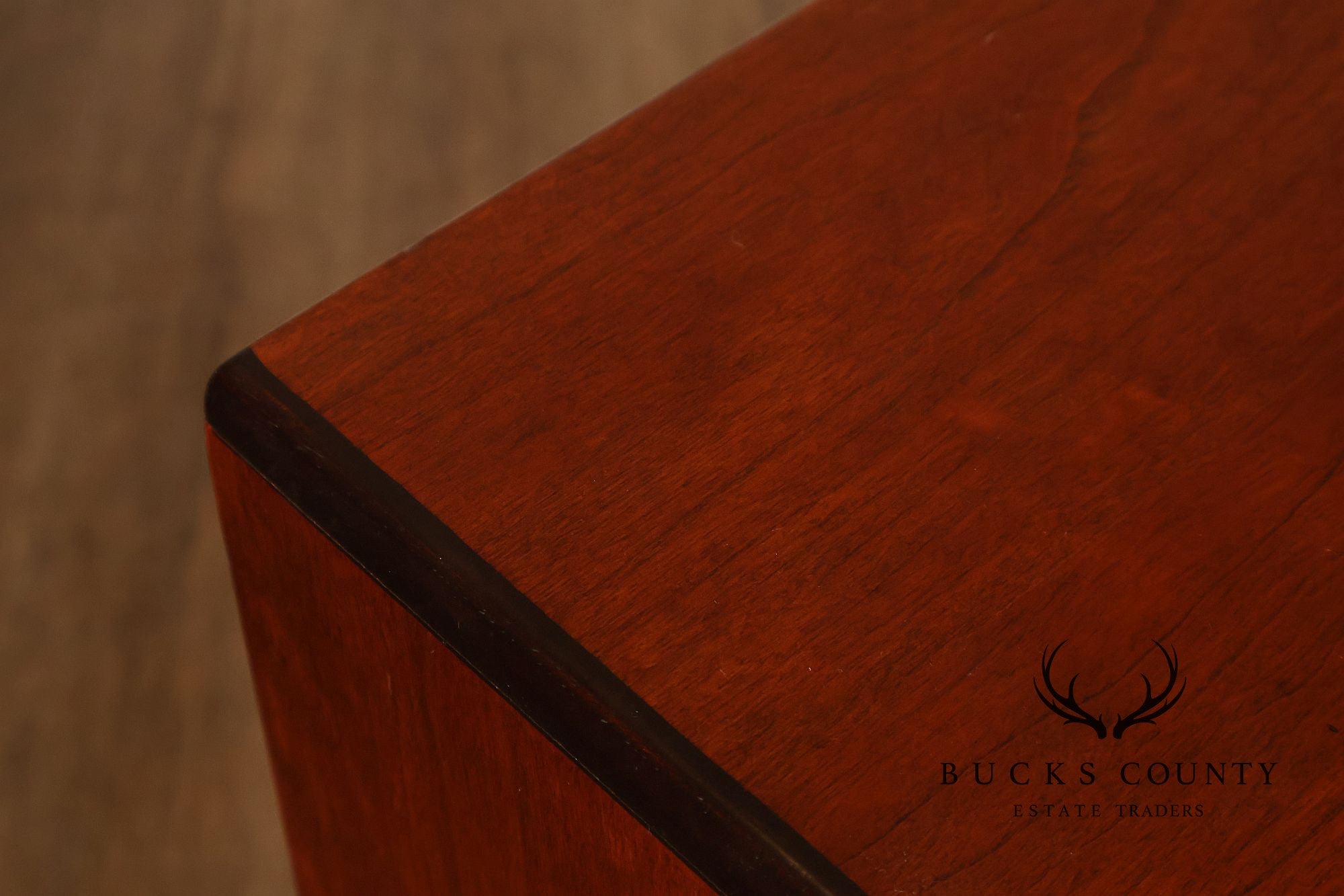 National Mt. Airy Campaign Style Pair of Cherry Nightstands