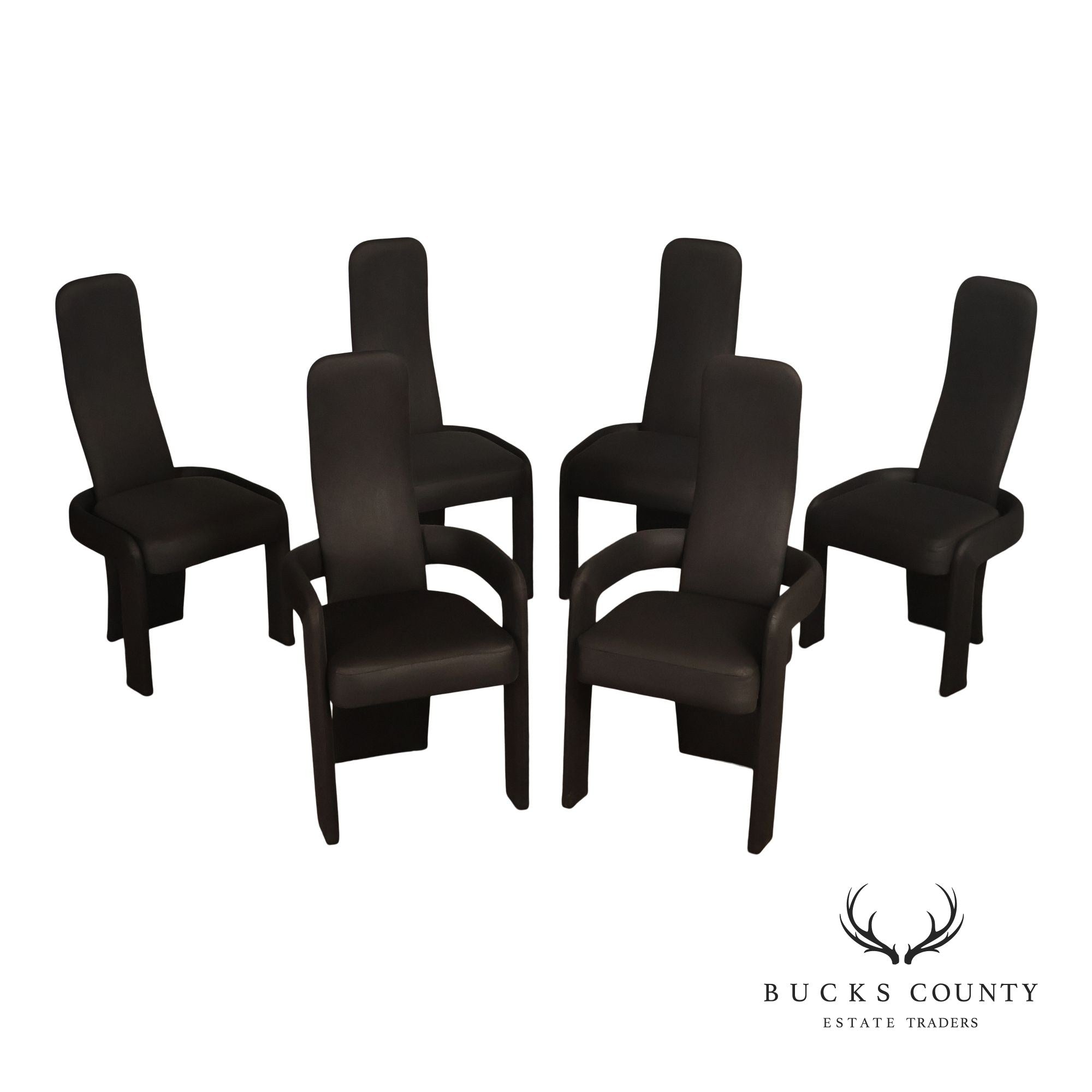 Post Modern Set of Six Dining Chairs