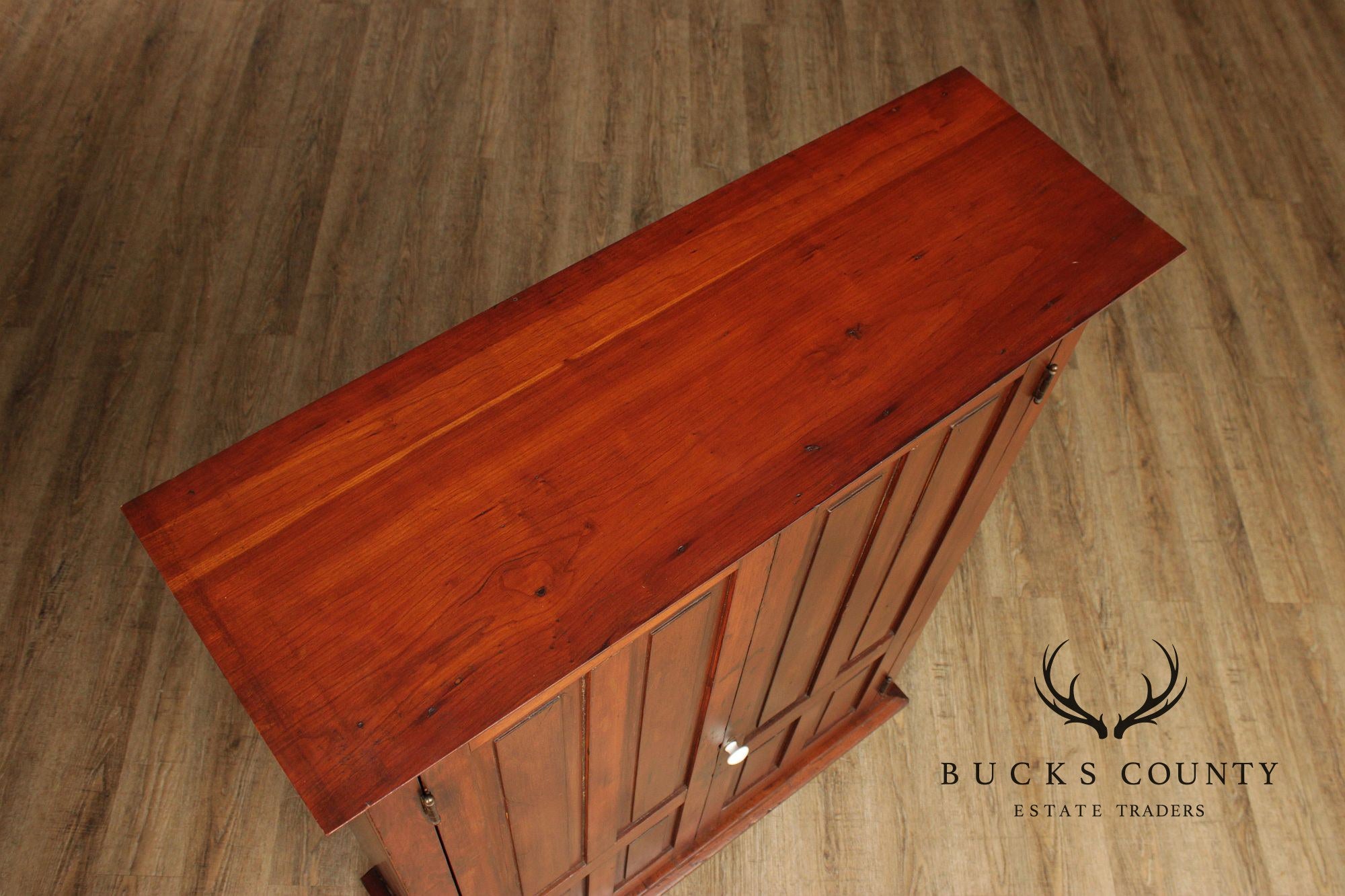 Antique Country Pine Two Door Pantry Cupboard