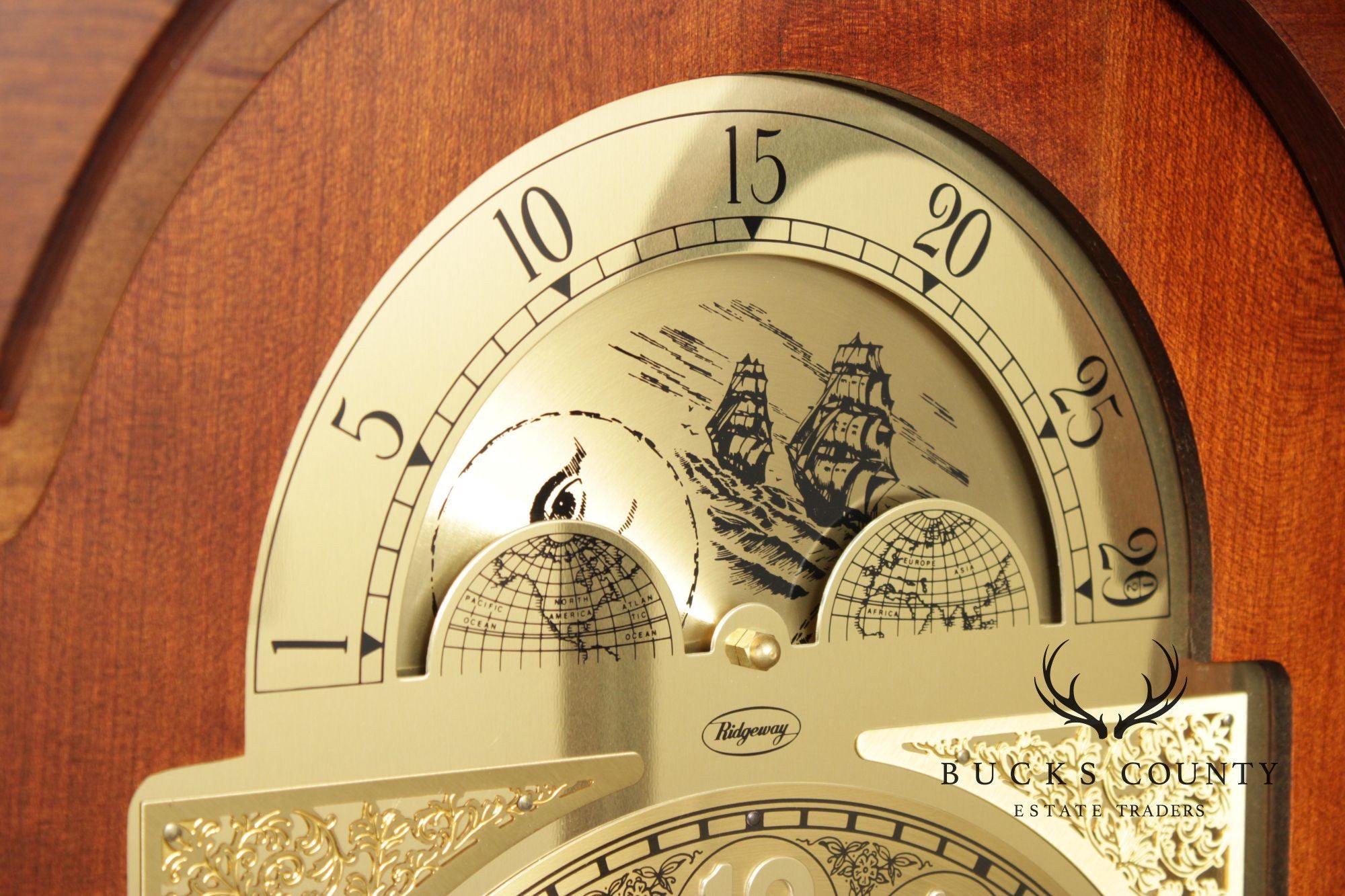 Ridgeway Georgian Style Tall Case Grandfather Clock