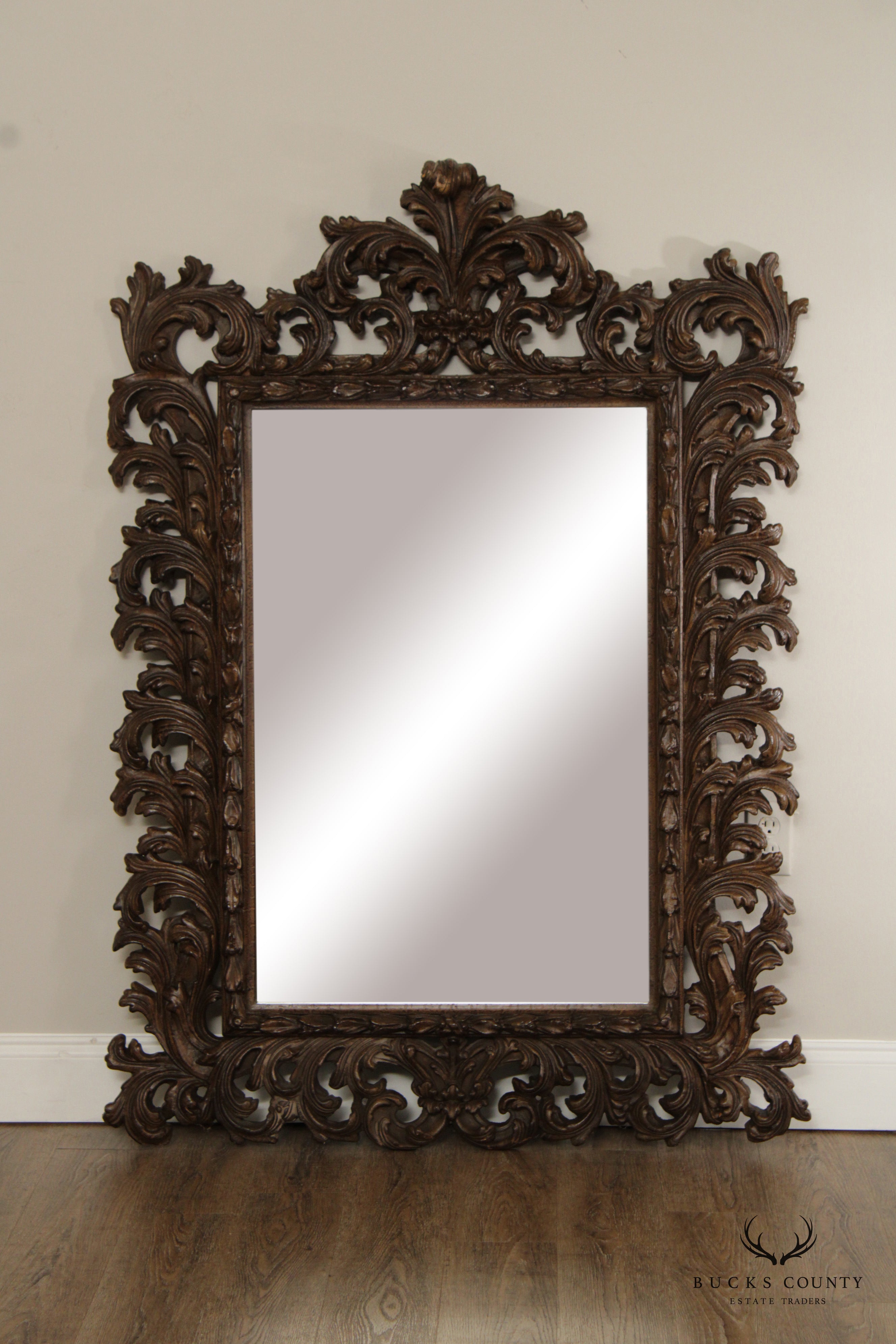 Timeless Reflections Rococo Style Carved Wall Mirror