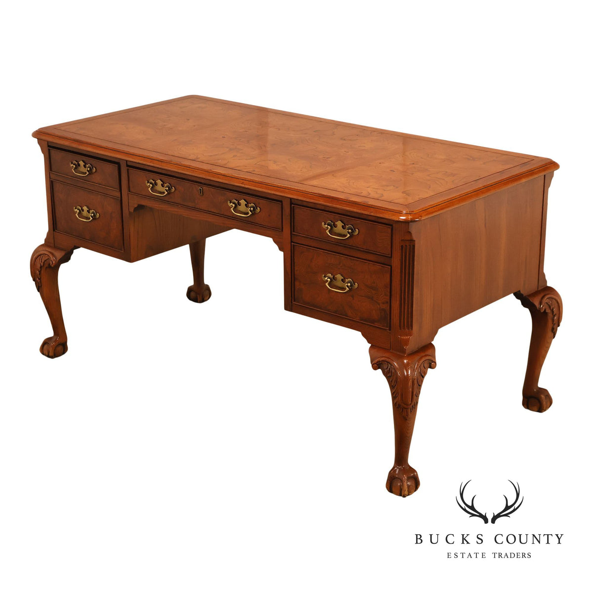 Hekman Georgian Style Oak Writing Desk