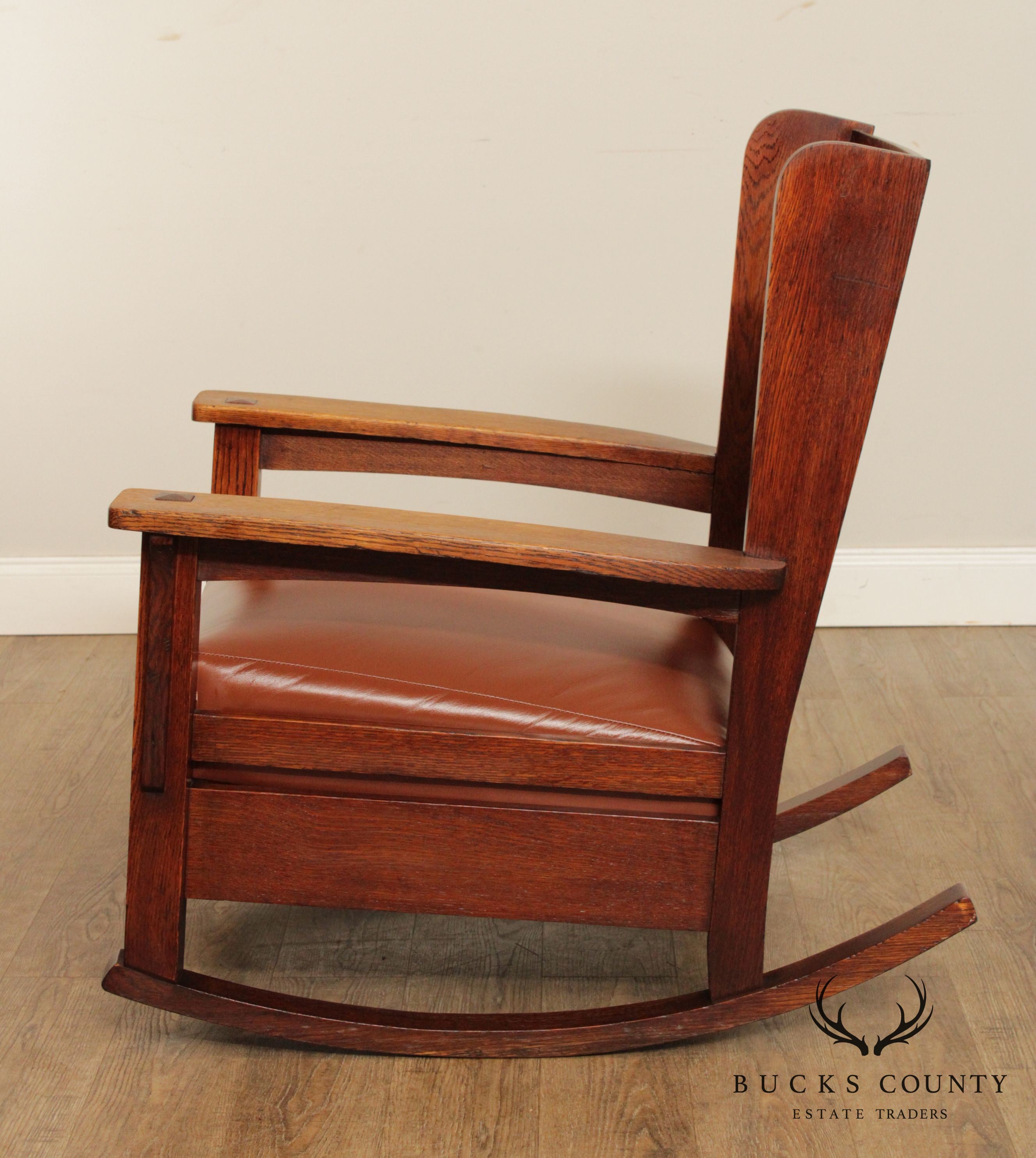 Lifetime Antique Mission Style Tiger Oak Rocker