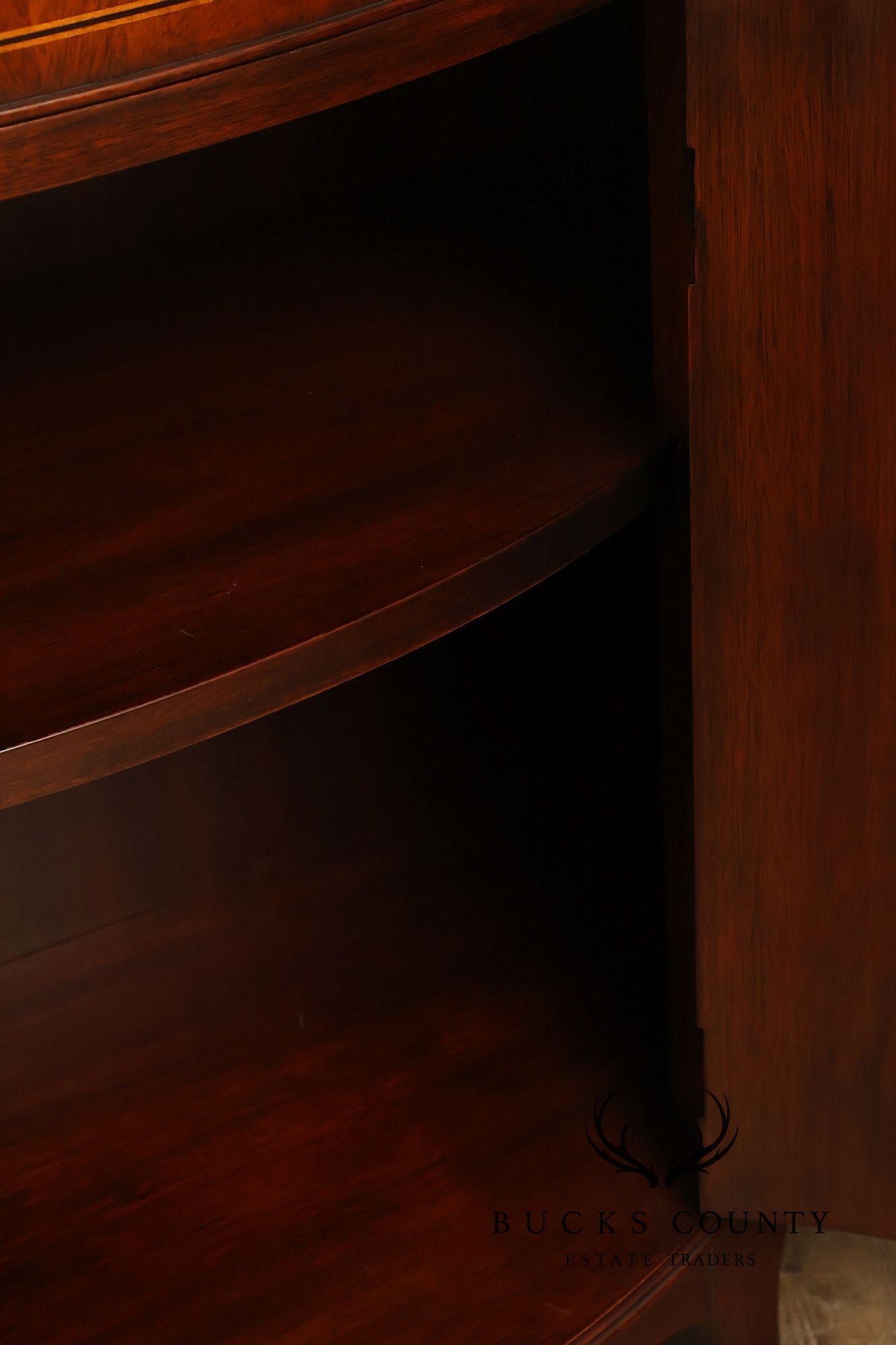 Henkel Harris Mahogany Demilune Console Cabinet Console