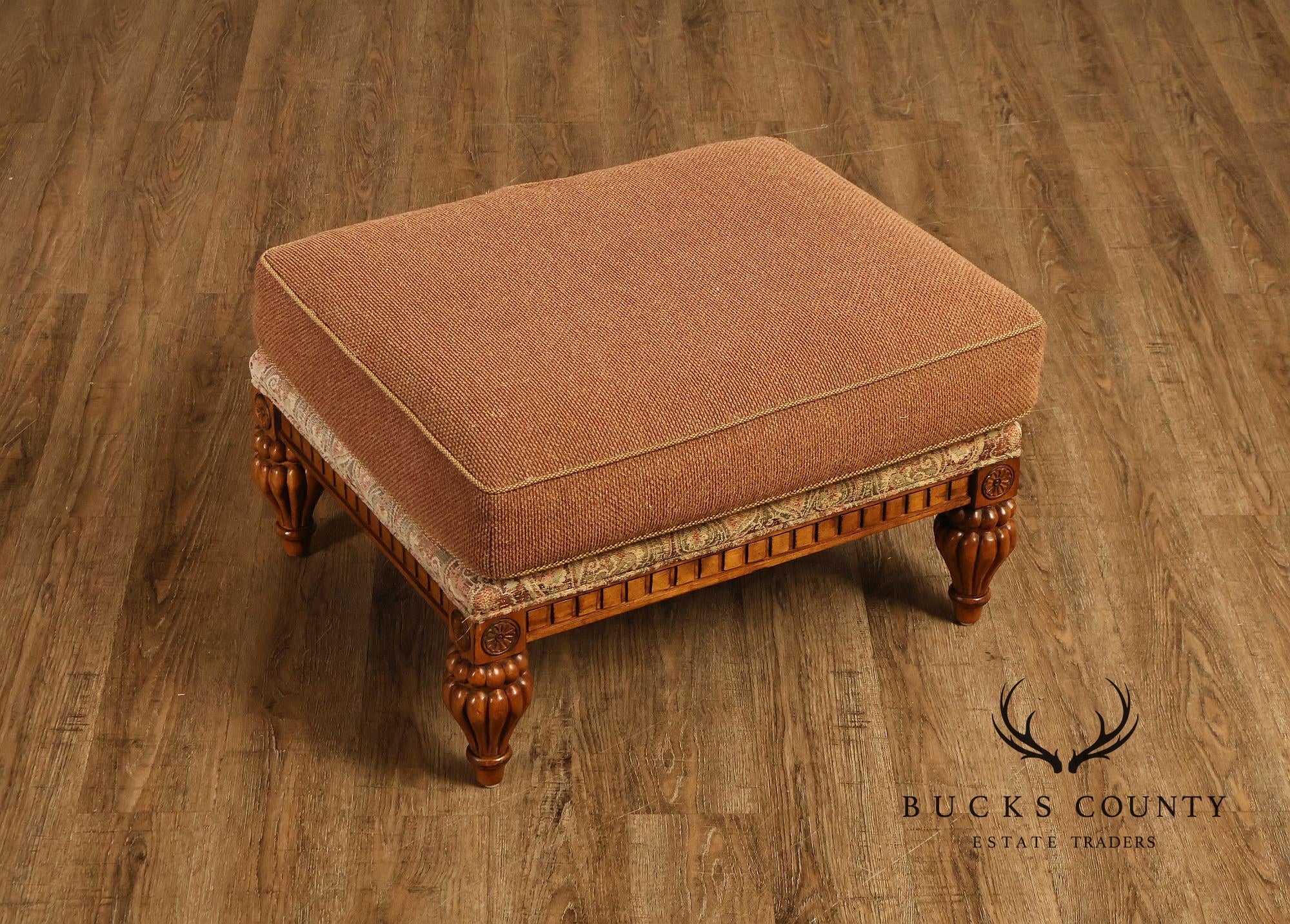 Robb & Stucky British Colonial Style Armchair with Ottoman