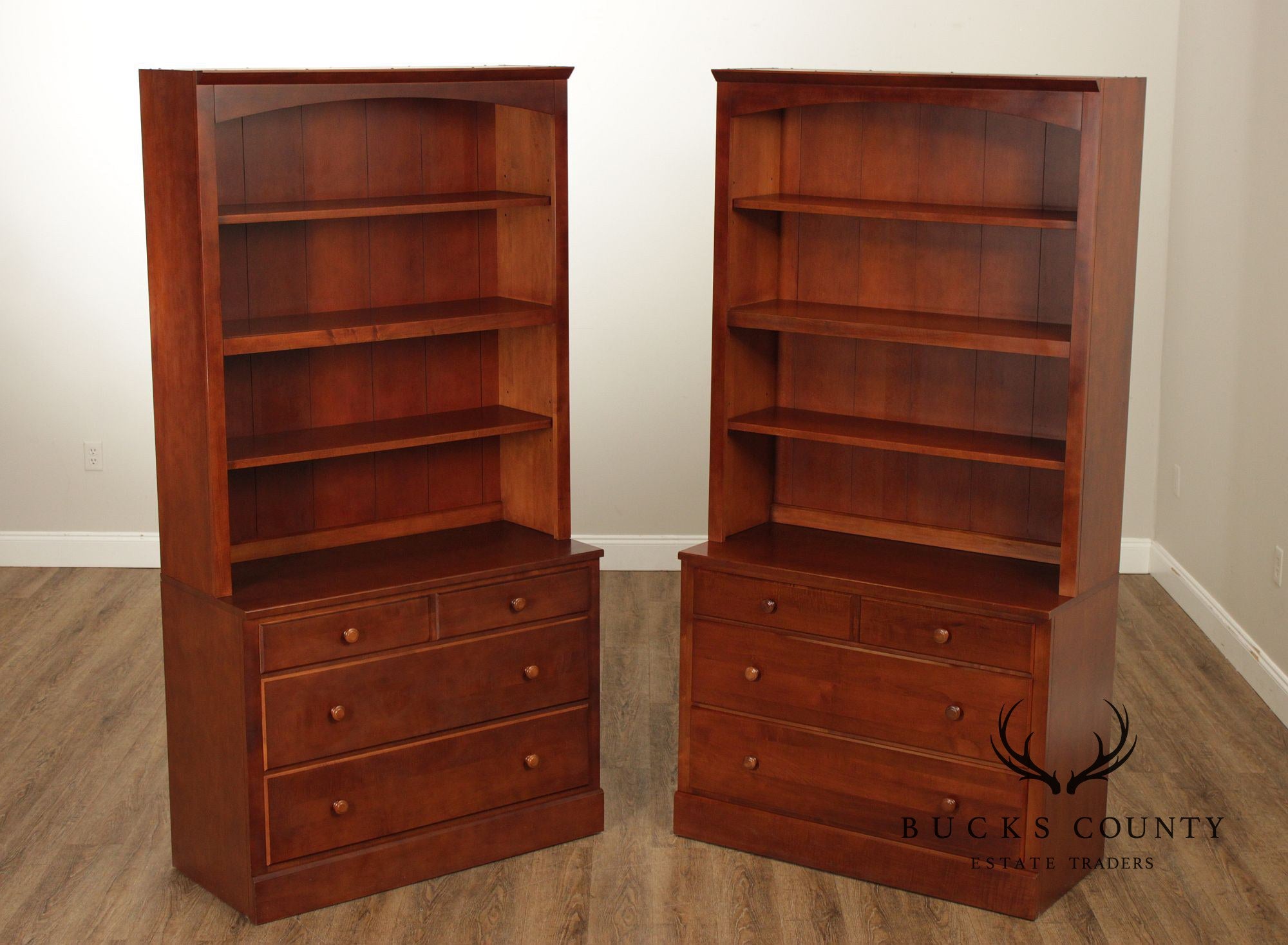 Ethan Allen 'Country Colors' Pair of Bookcases