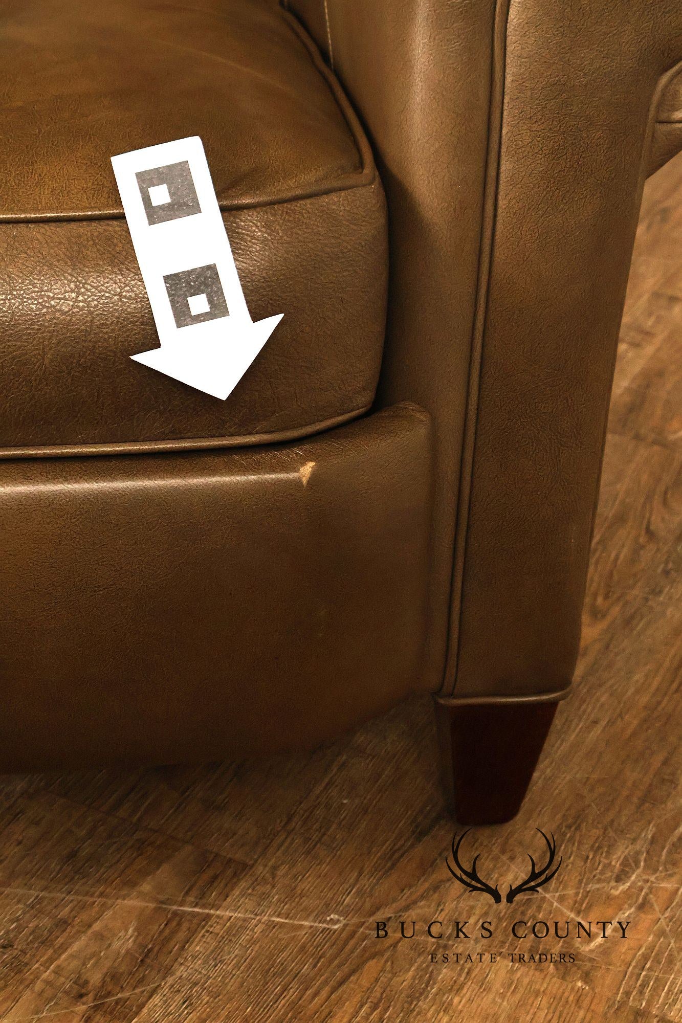 Ethan Allen Contemporary Leather Recliner Armchair