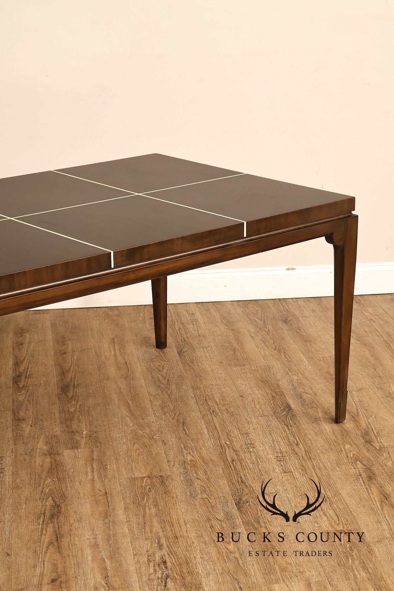 Tommi Parzinger Originals Lacquered Mahogany Expandable Dining Table