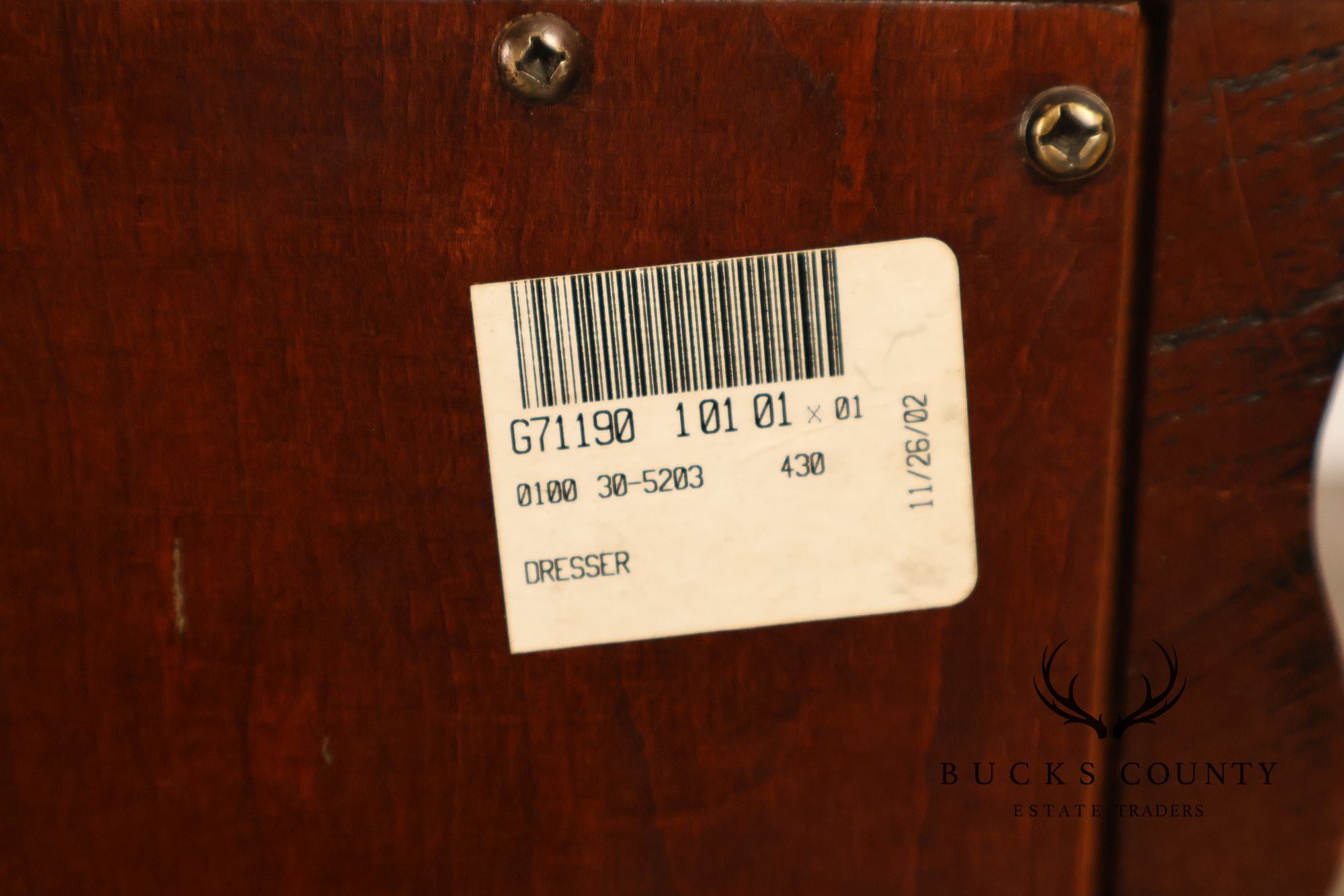 Ethan Allen 'Townhouse' Burlwood Double Dresser