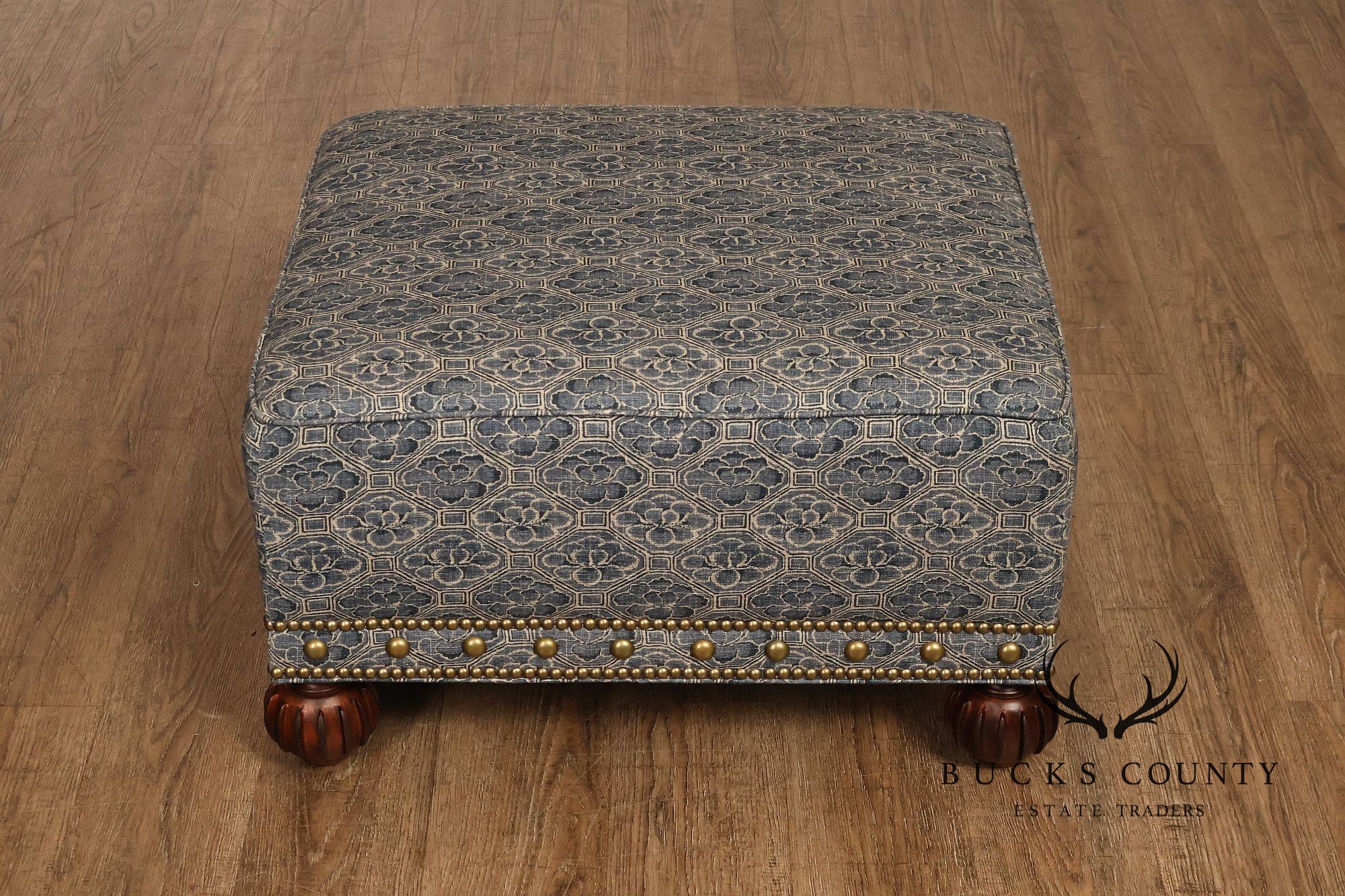 Traditional Style Custom Upholstered Ottoman