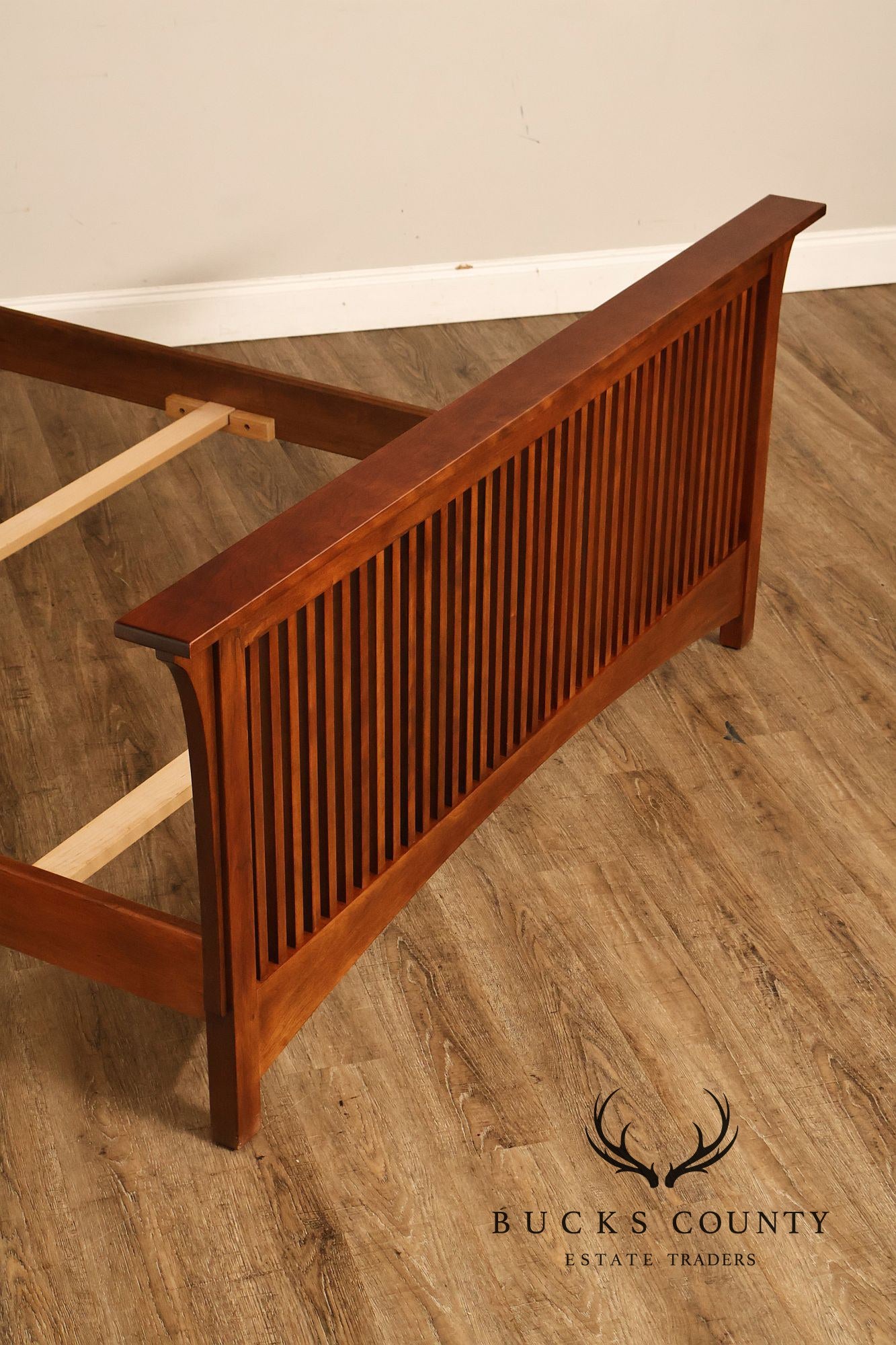 Stickley Mission Collection Queen Size Cherry Spindle Bed