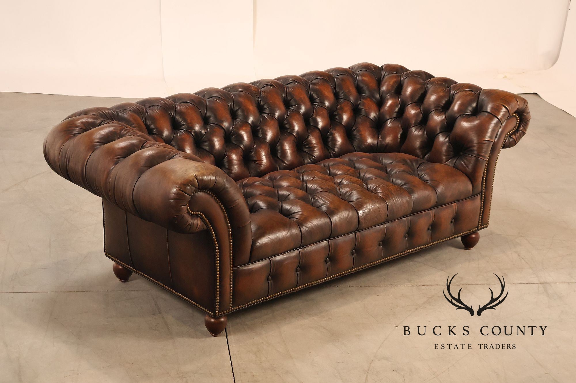 Hancock & Moore Leather Chesterfield Sofa