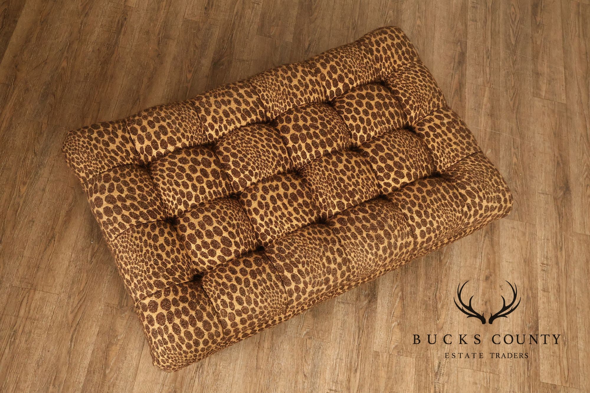 English Regency Style Large Tufted Ottoman