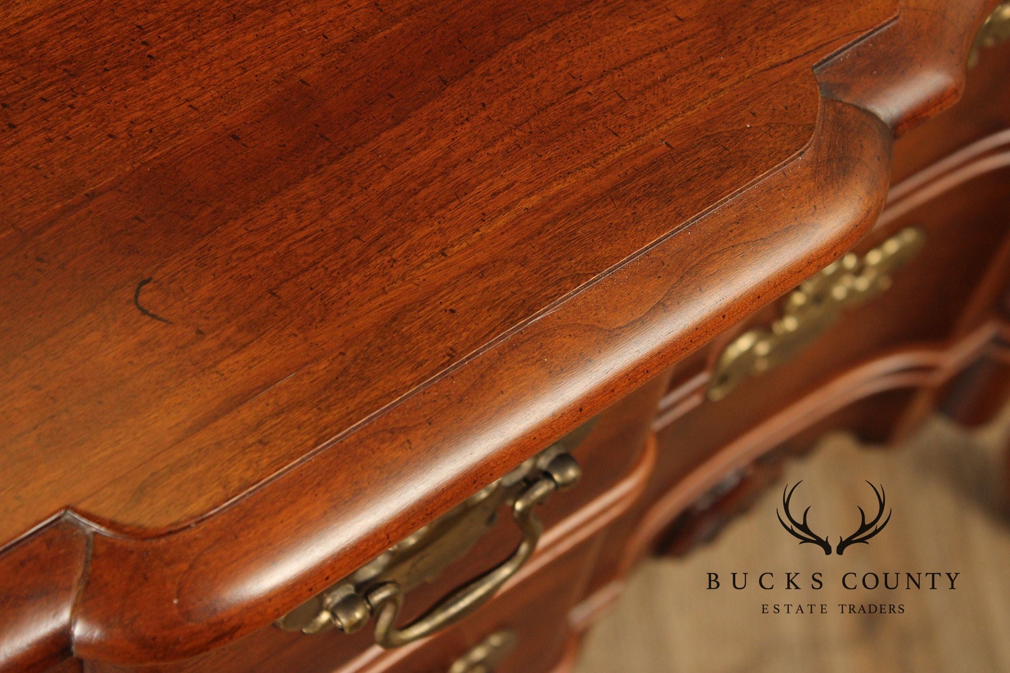 Queen Anne Style Cherry Blockfront Lowboy