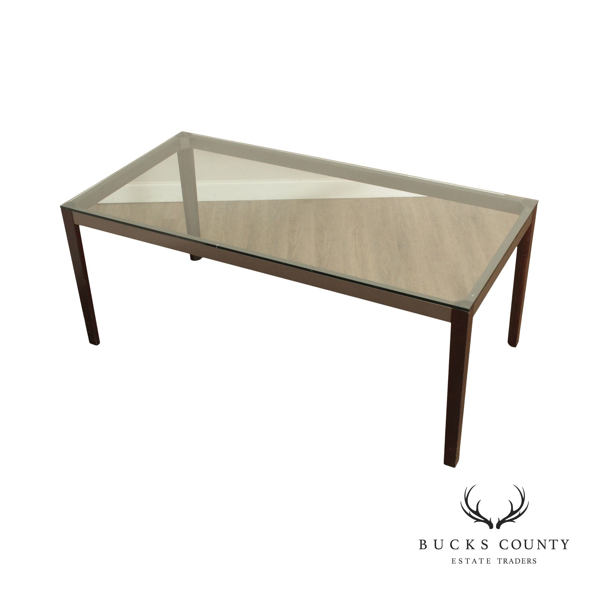 Contemporary Style Glass Top Parsons Dining Table