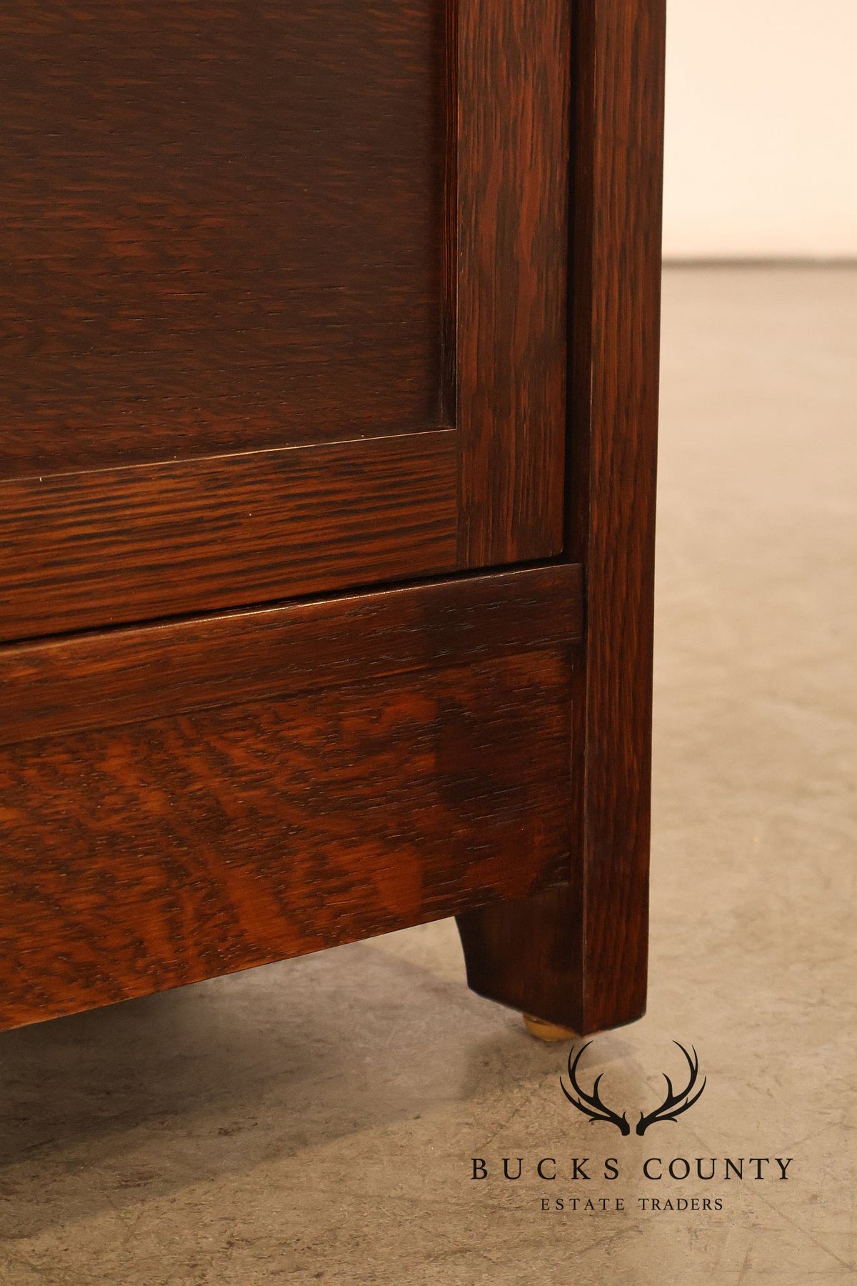 Stickley Mission Collection Oak Three-Section Barrister Bookcase