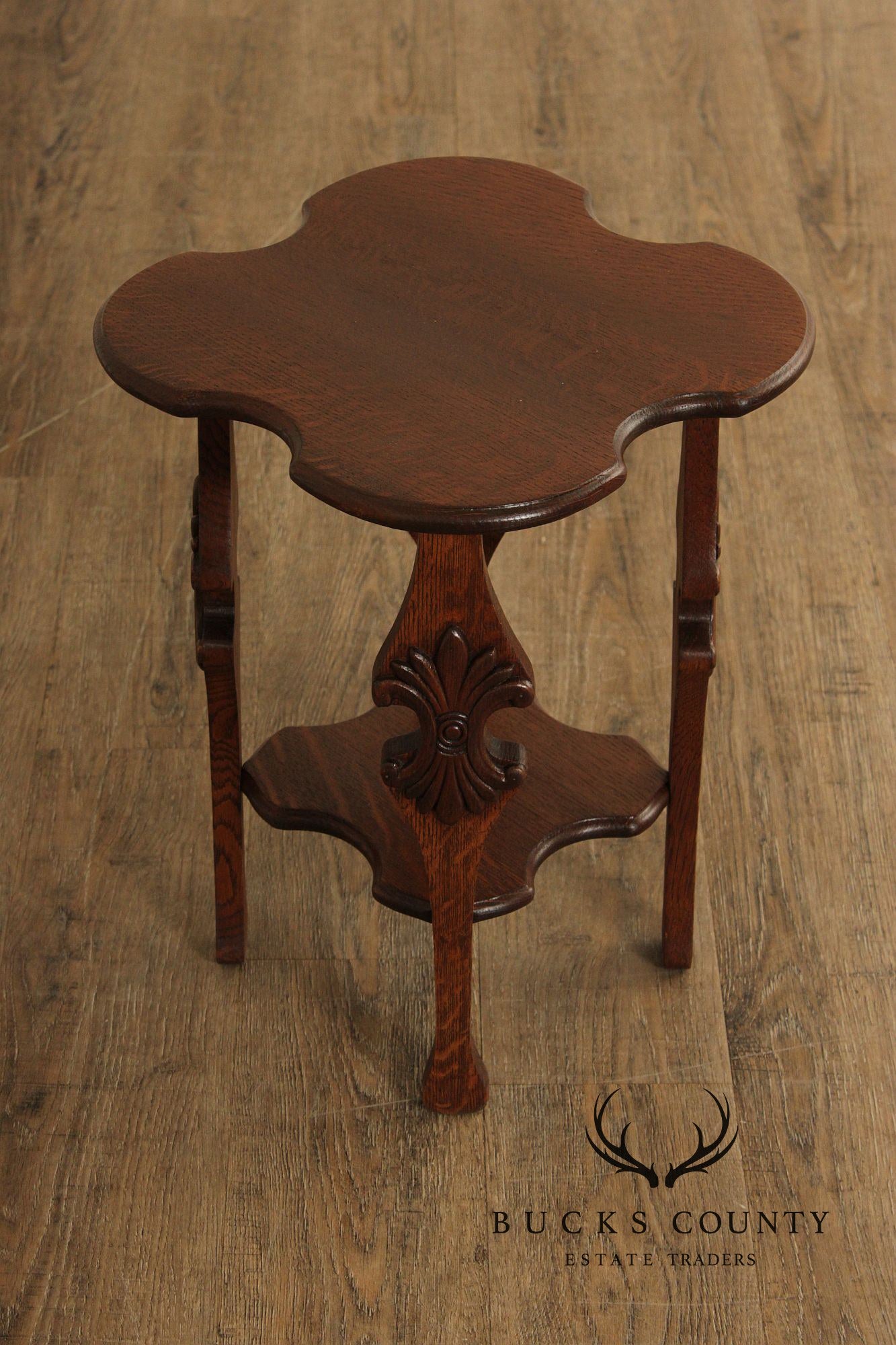Antique Arts and Crafts Oak Tabouret