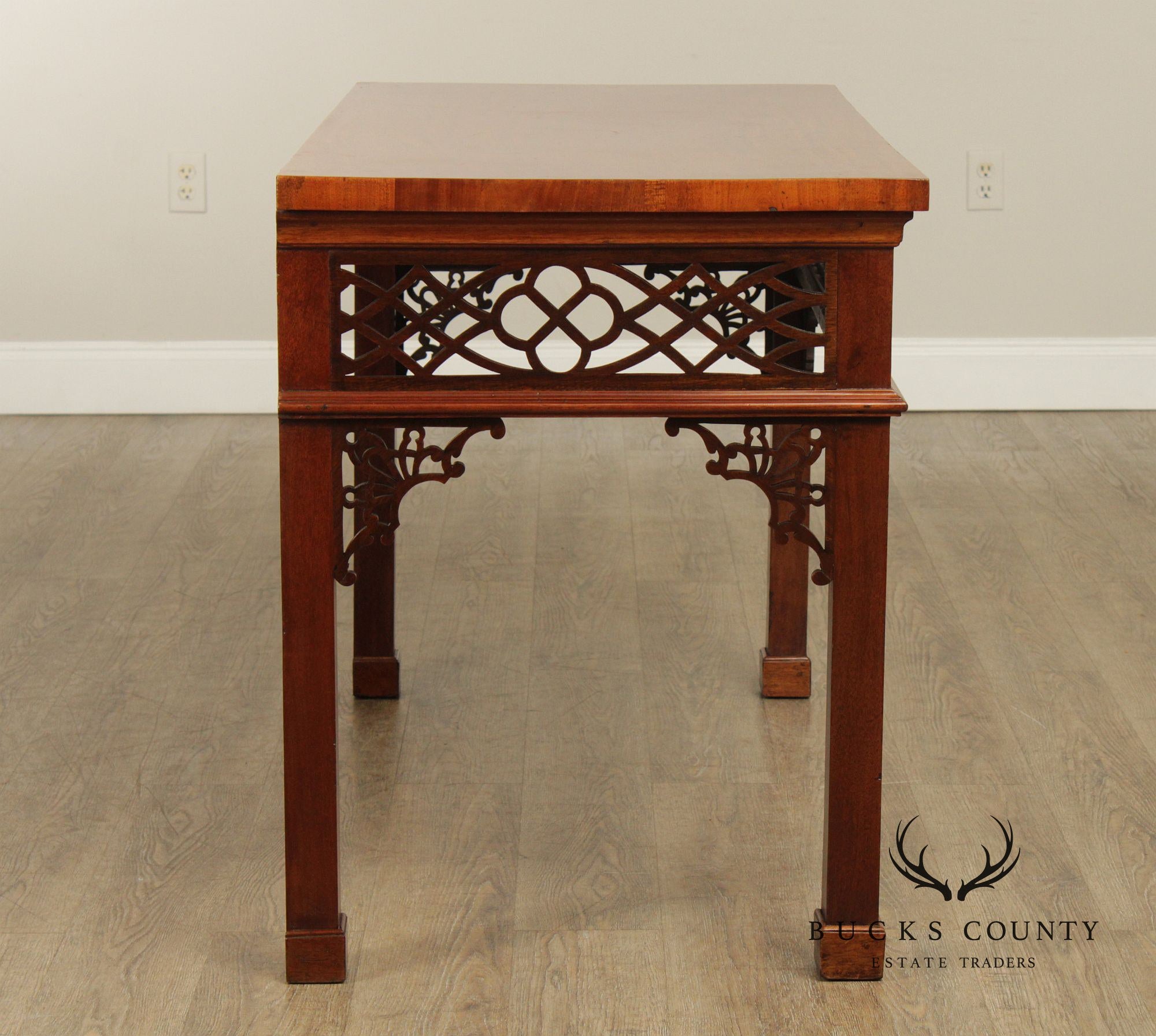 Antique Irish Chippendale Carved Mahogany Console Table