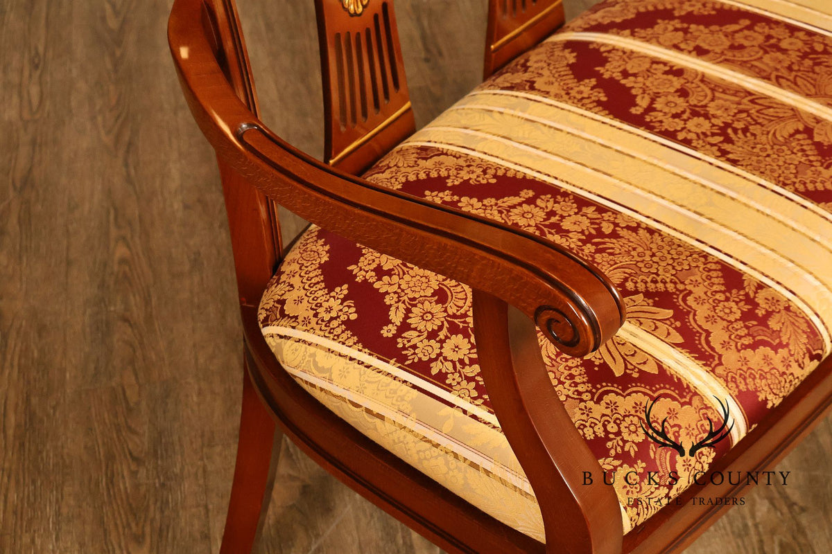 Neoclassical Style Mahogany And Gilt Upholstered Settee