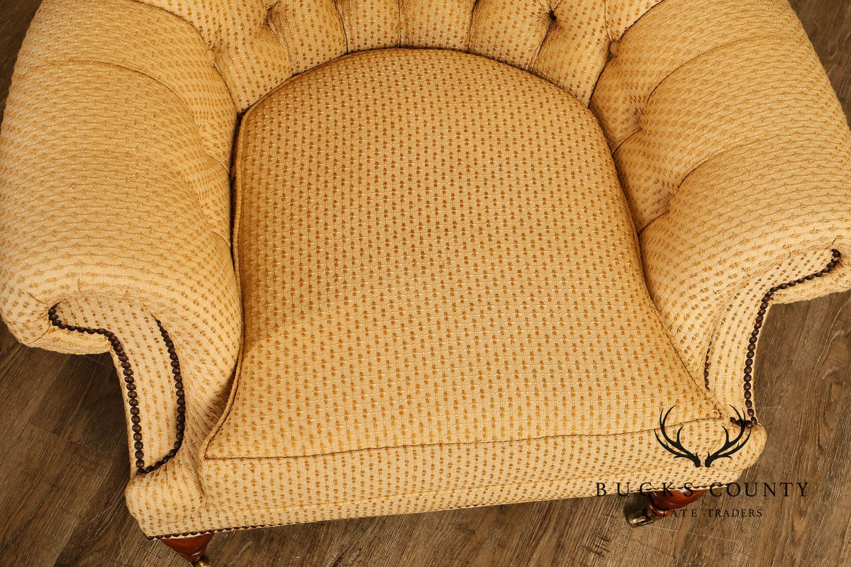 Robb & Stucky English Traditional Style Tufted Wing Chair