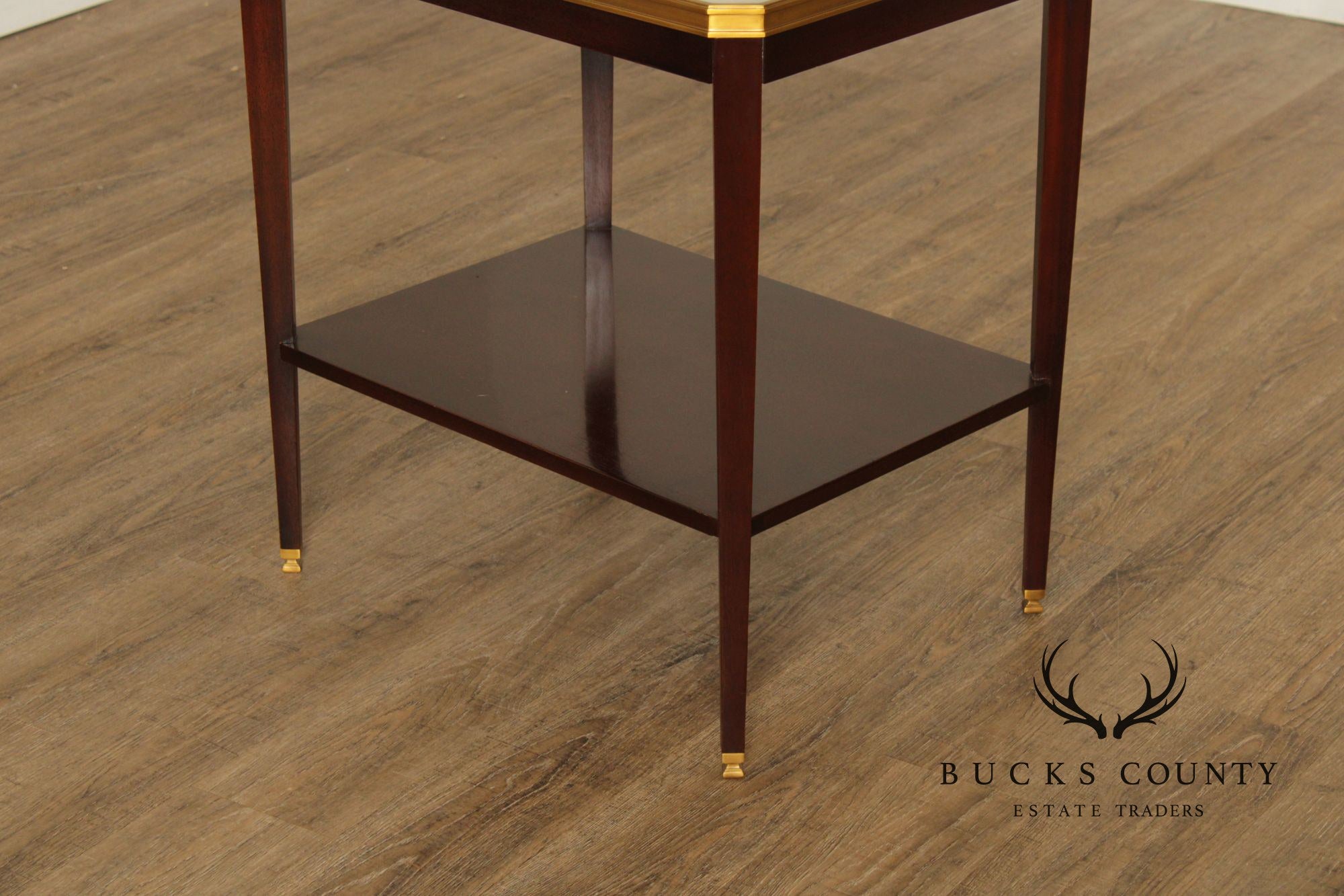Hickory Chair Onyx Top Mahogany 'Austell' Side Table