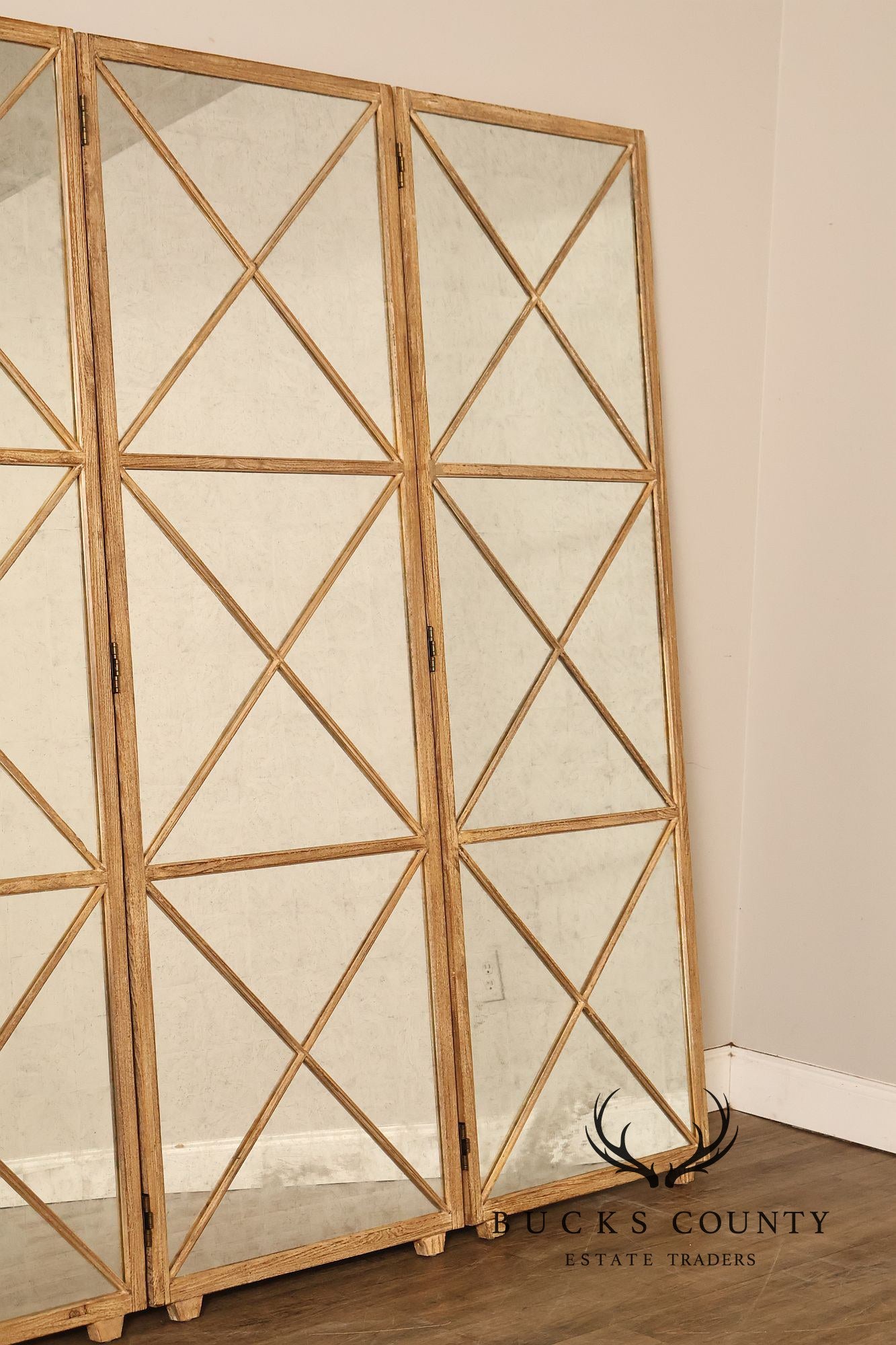 Restoration Hardware Three-Panel Mirrored Room Divider