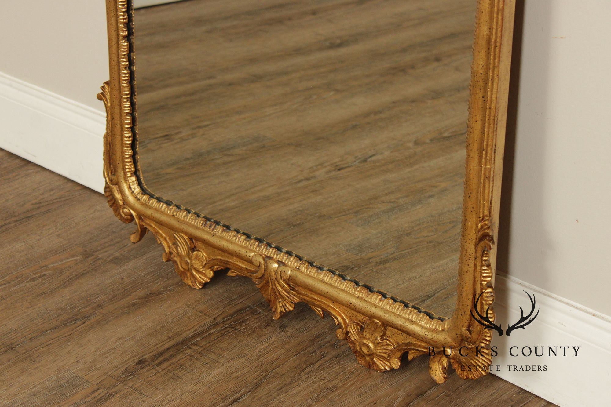 Vintage Italian Carved Giltwood Wall Mirror