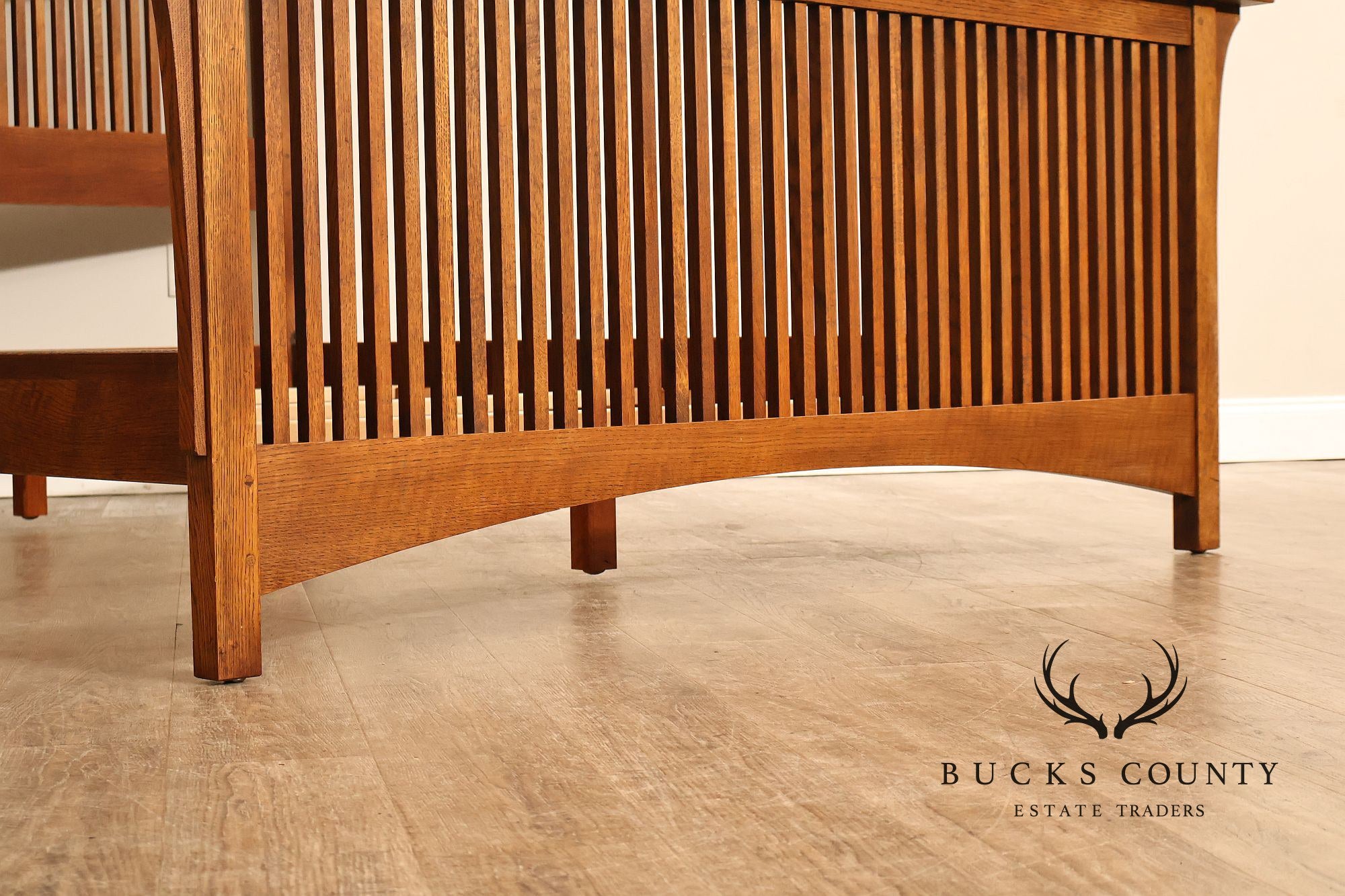 Stickley Mission Collection Oak Spindle Queen Bed