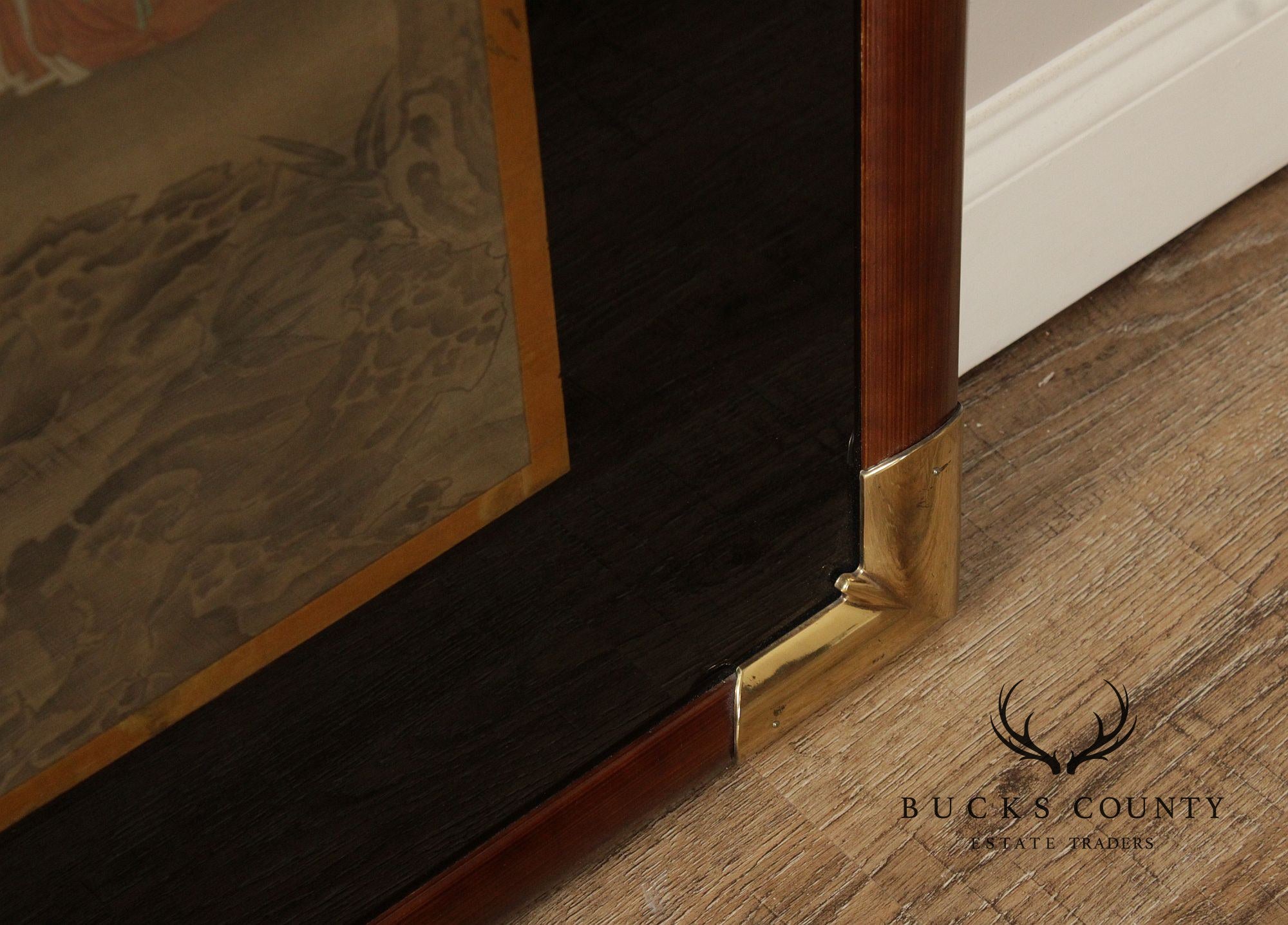 Framed Asian Figural Print After “Refusing The Seat”