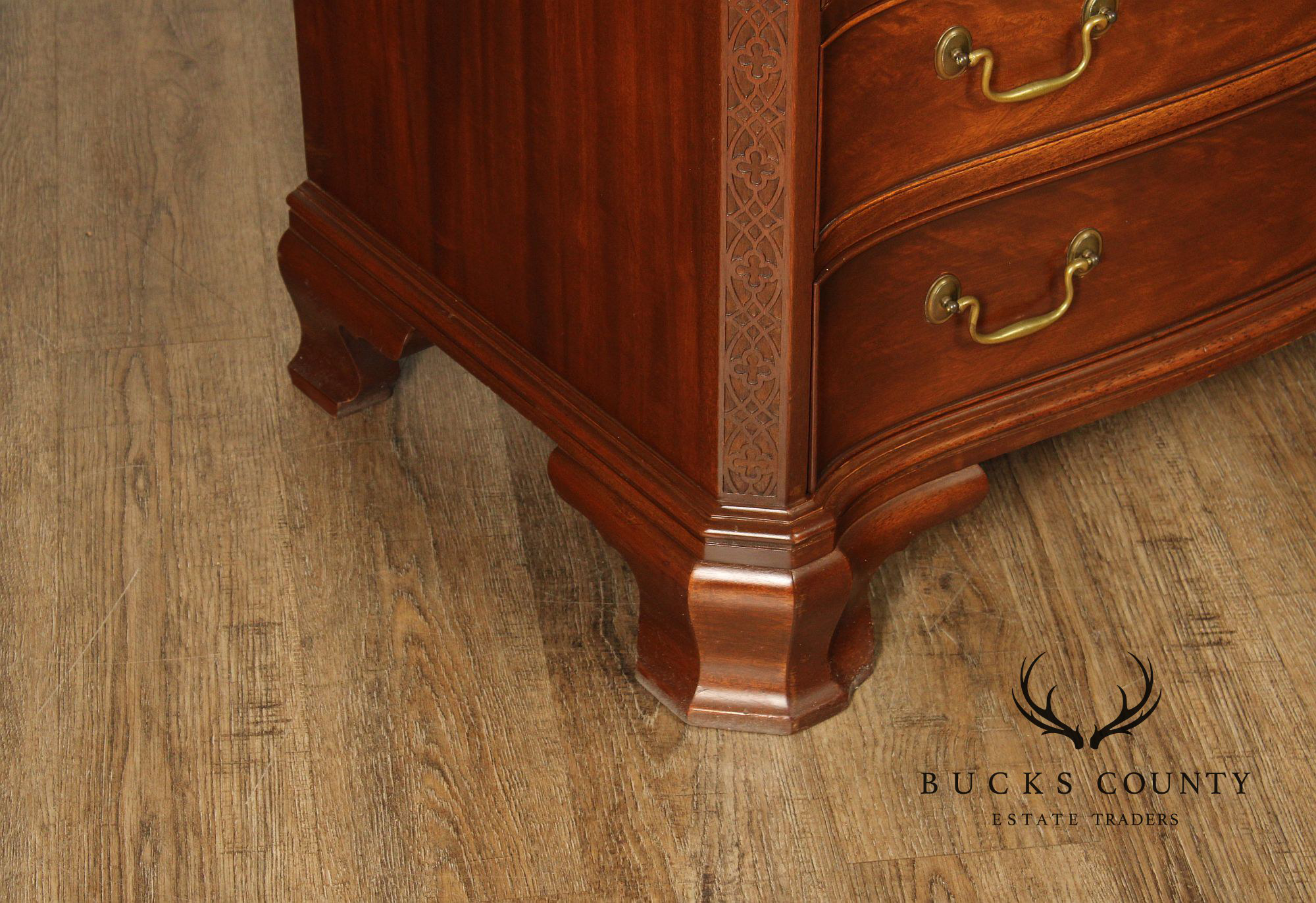George III Style Mahogany Serpentine Front Chest Of Drawers