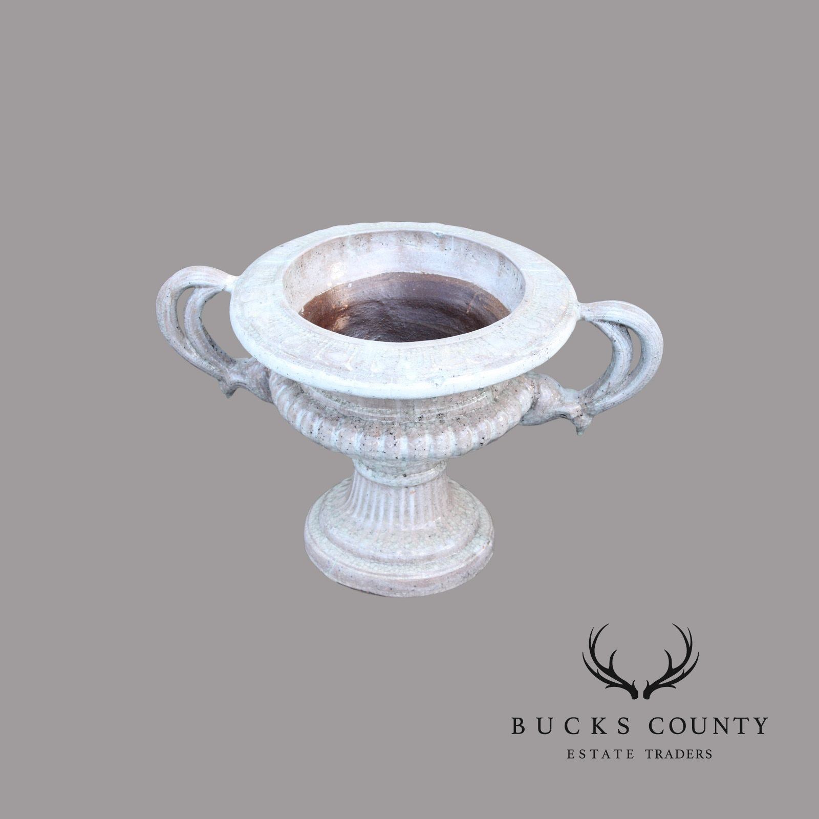 Classical Style Glazed Terracotta Garden Urn Planter