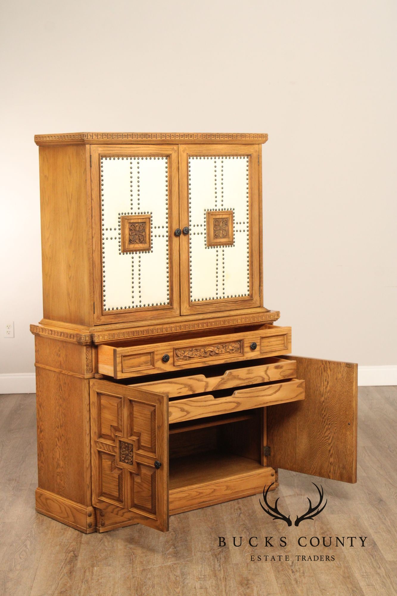 Romweber Viking Oak Vintage Two Door Cabinet