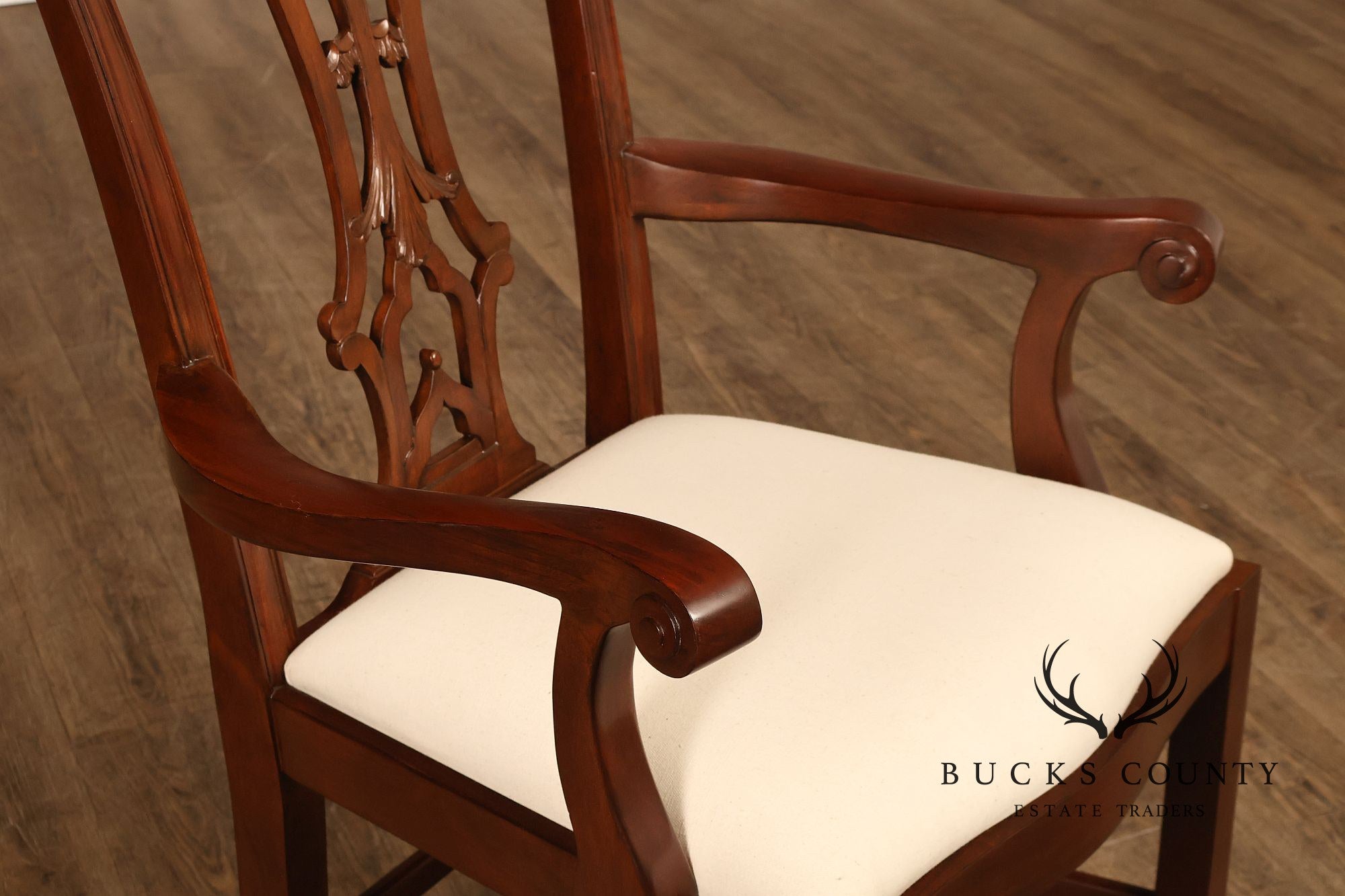 Scarborough House Chippendale Style Pair Of Mahogany Armchairs