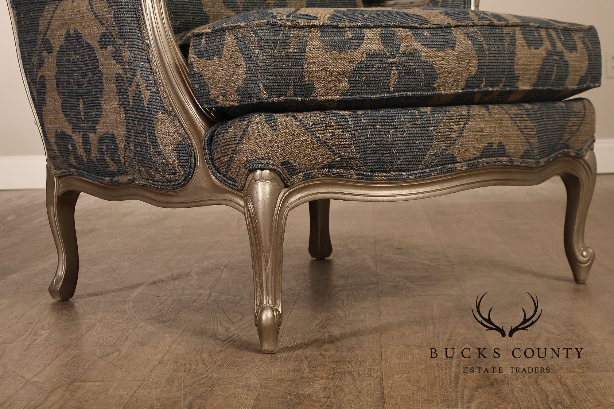 Ethan Allen French Louis XV Style Pair of 'Versailles' Armchairs