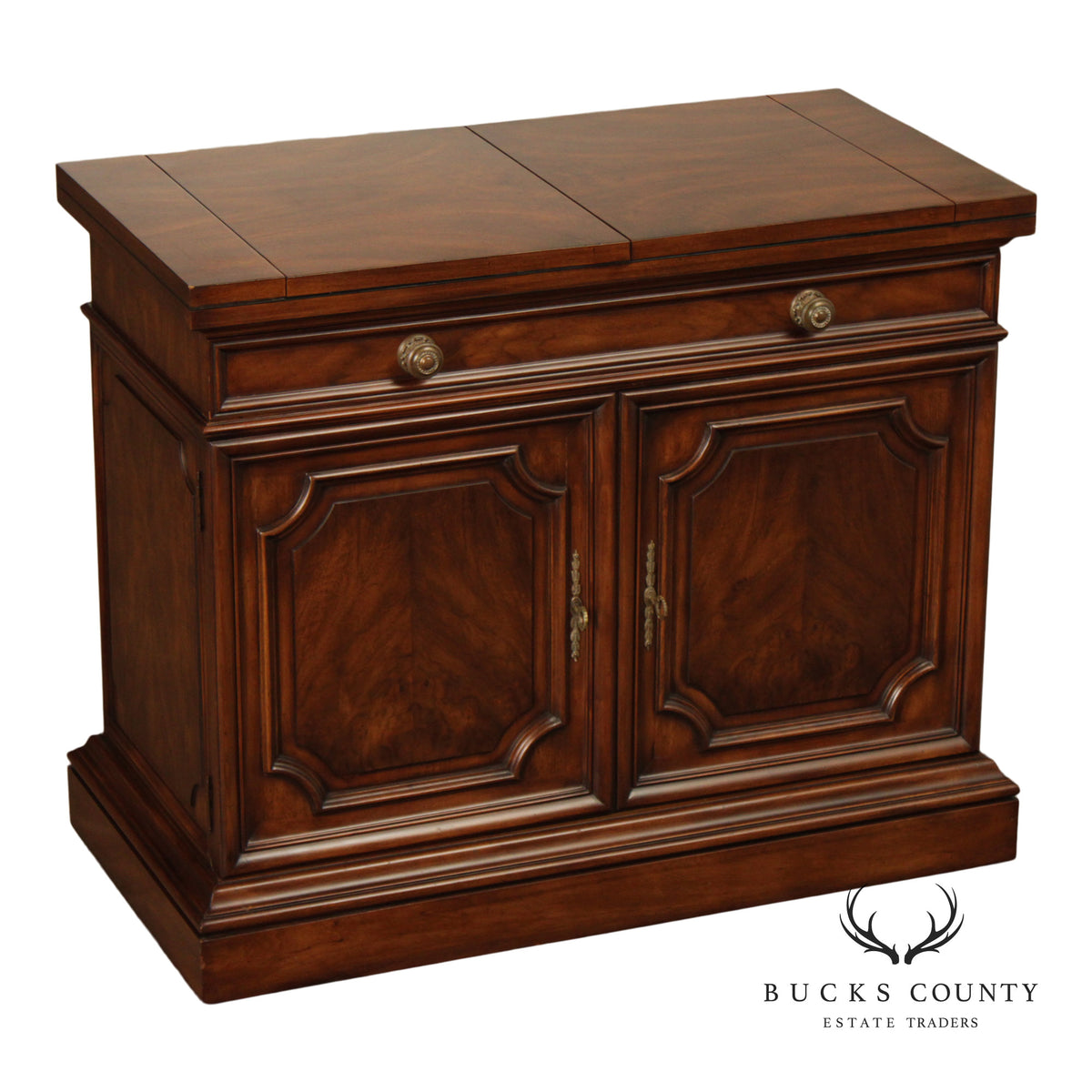Karges Burl Walnut Flip-Top Server