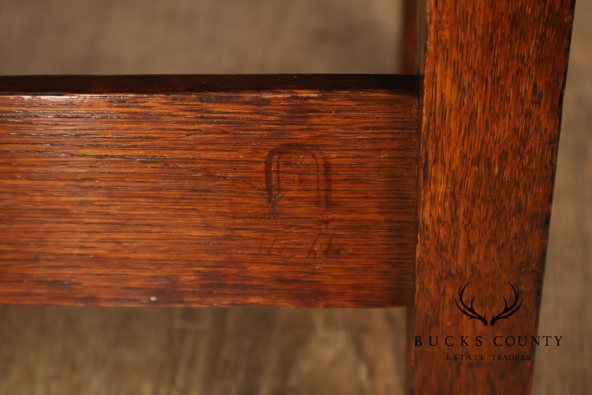 Antique Gustav Stickley Arts And Crafts Oak Child's Chair And Rocker