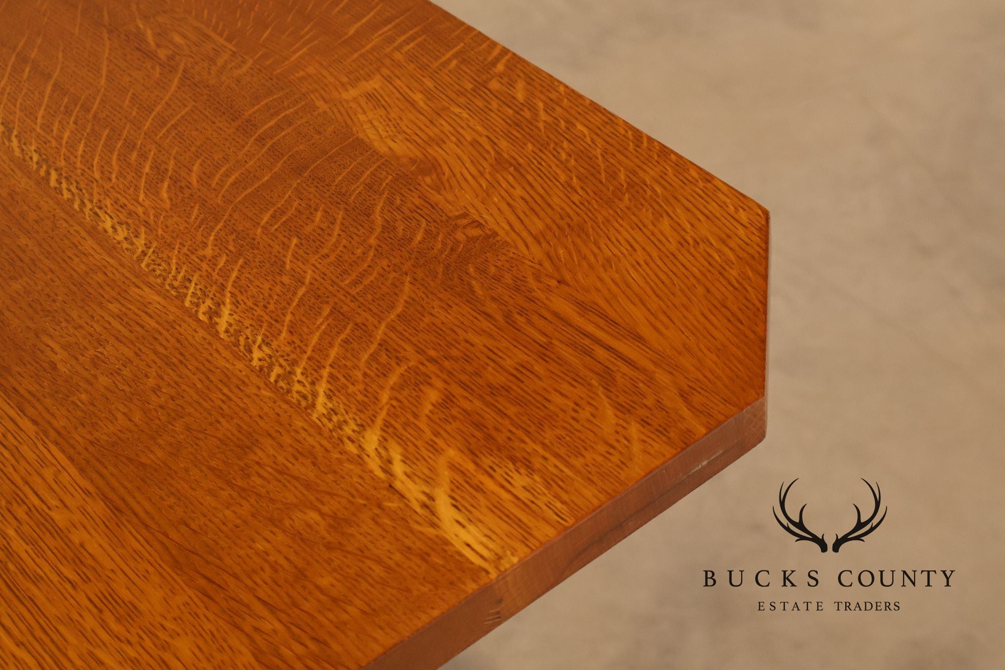 Stickley Mission Collection Oak Double Pedestal Dining Table